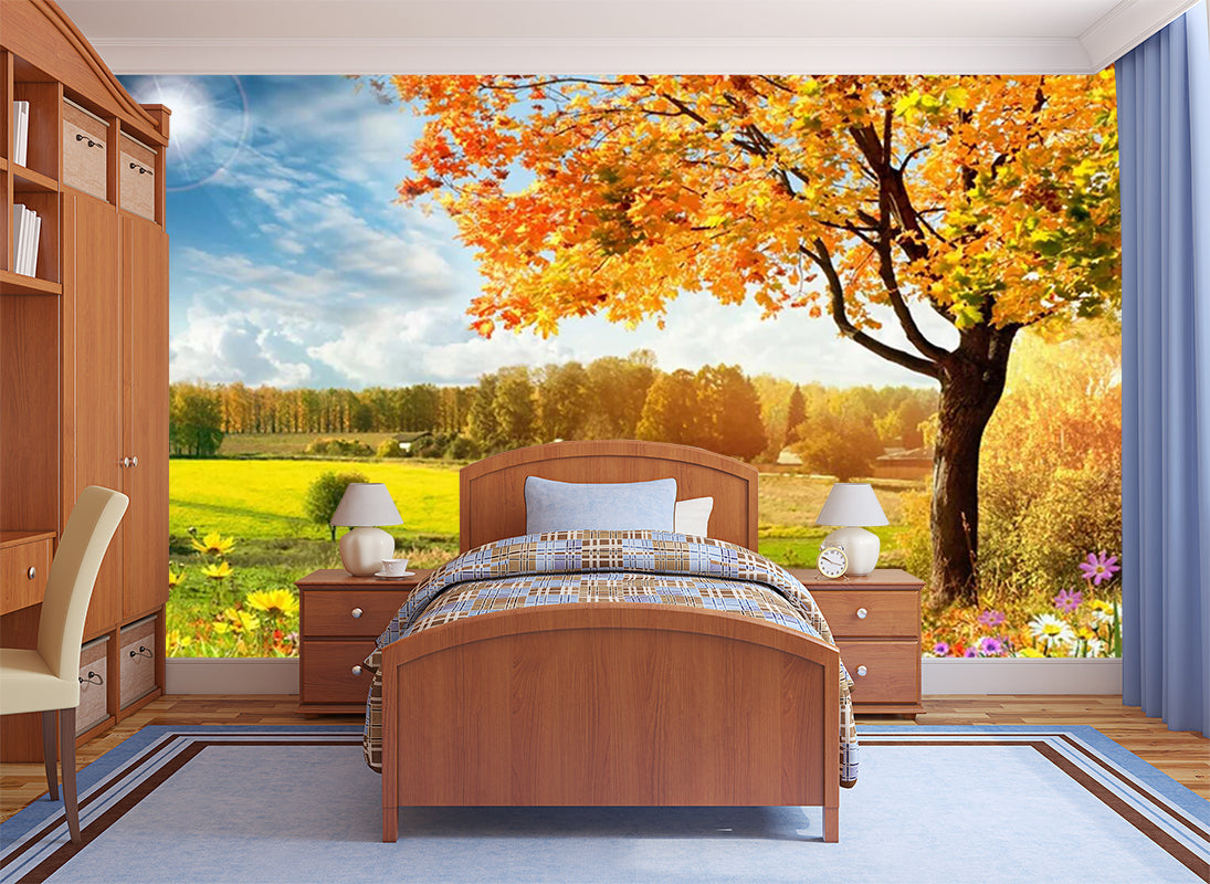 3D Golden Manor 104 Wall Murals