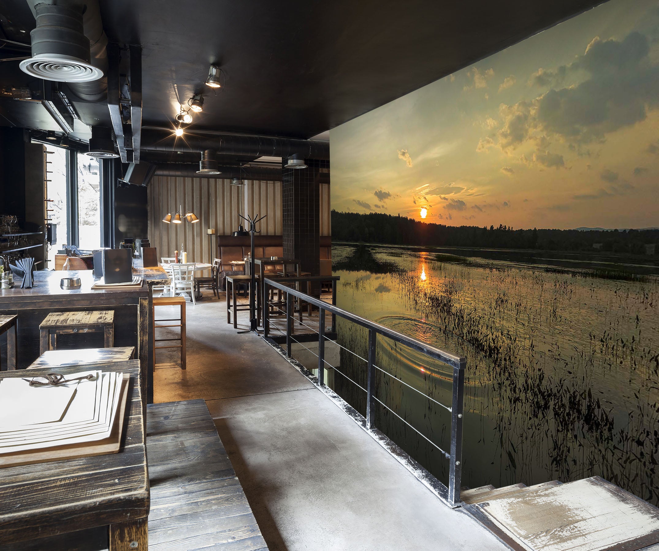 3D Sunset Steppe 109 Jerry LoFaro Wall Mural Wall Murals