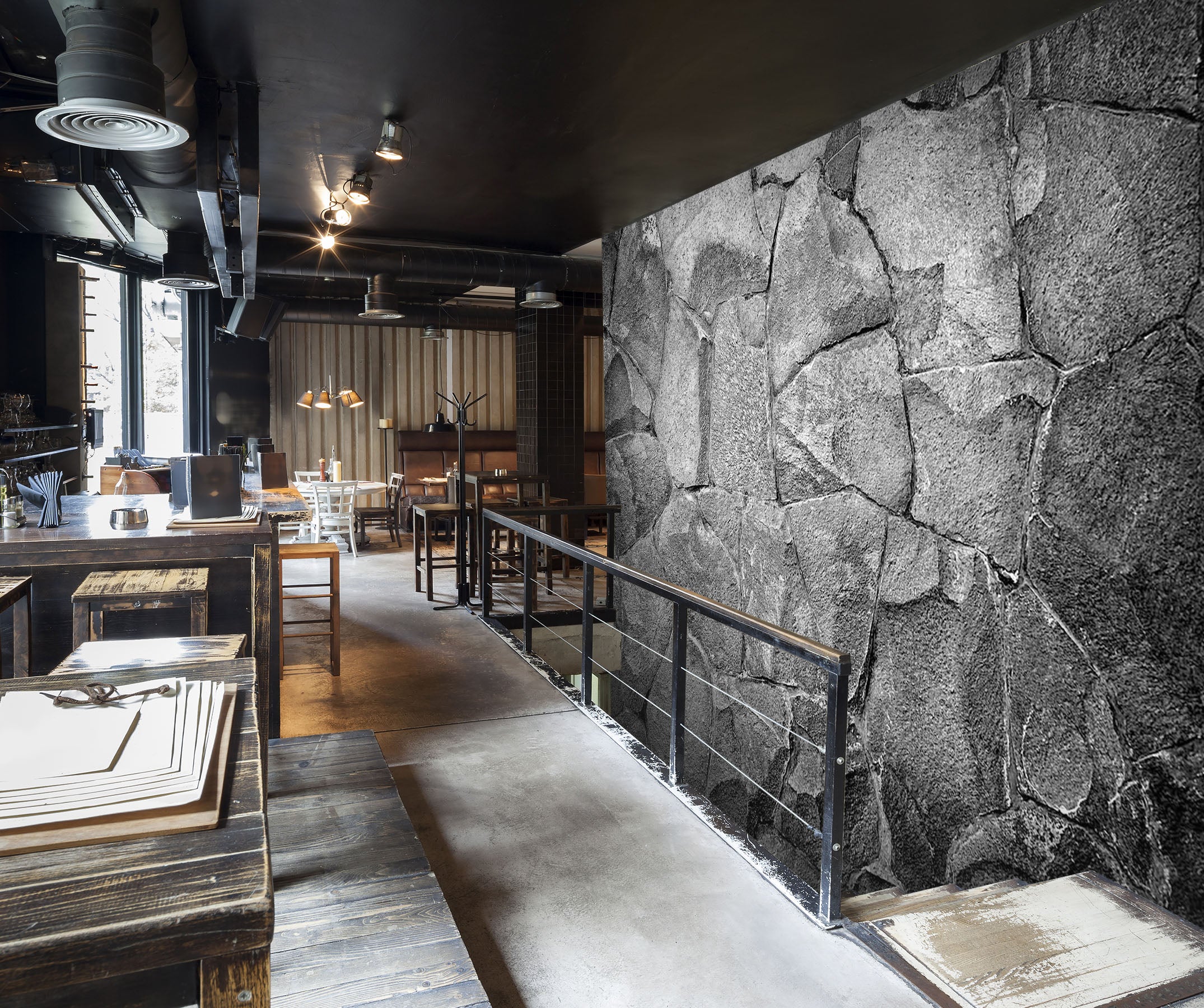 3D Stones Stacked 1930 Wall Murals