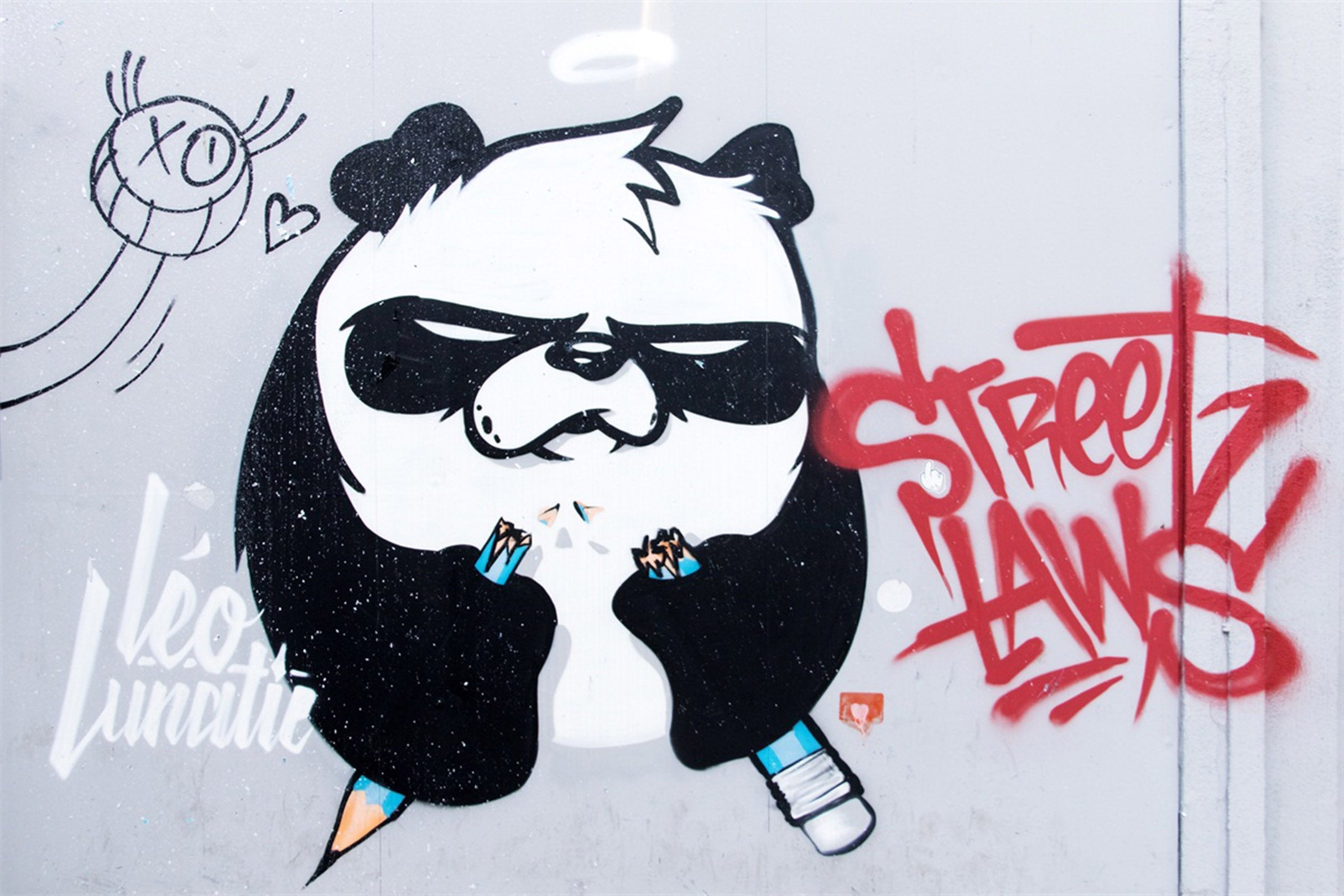 3D Graffiti Funny Bear 414 Garage Door Mural Wallpaper AJ Wallpaper