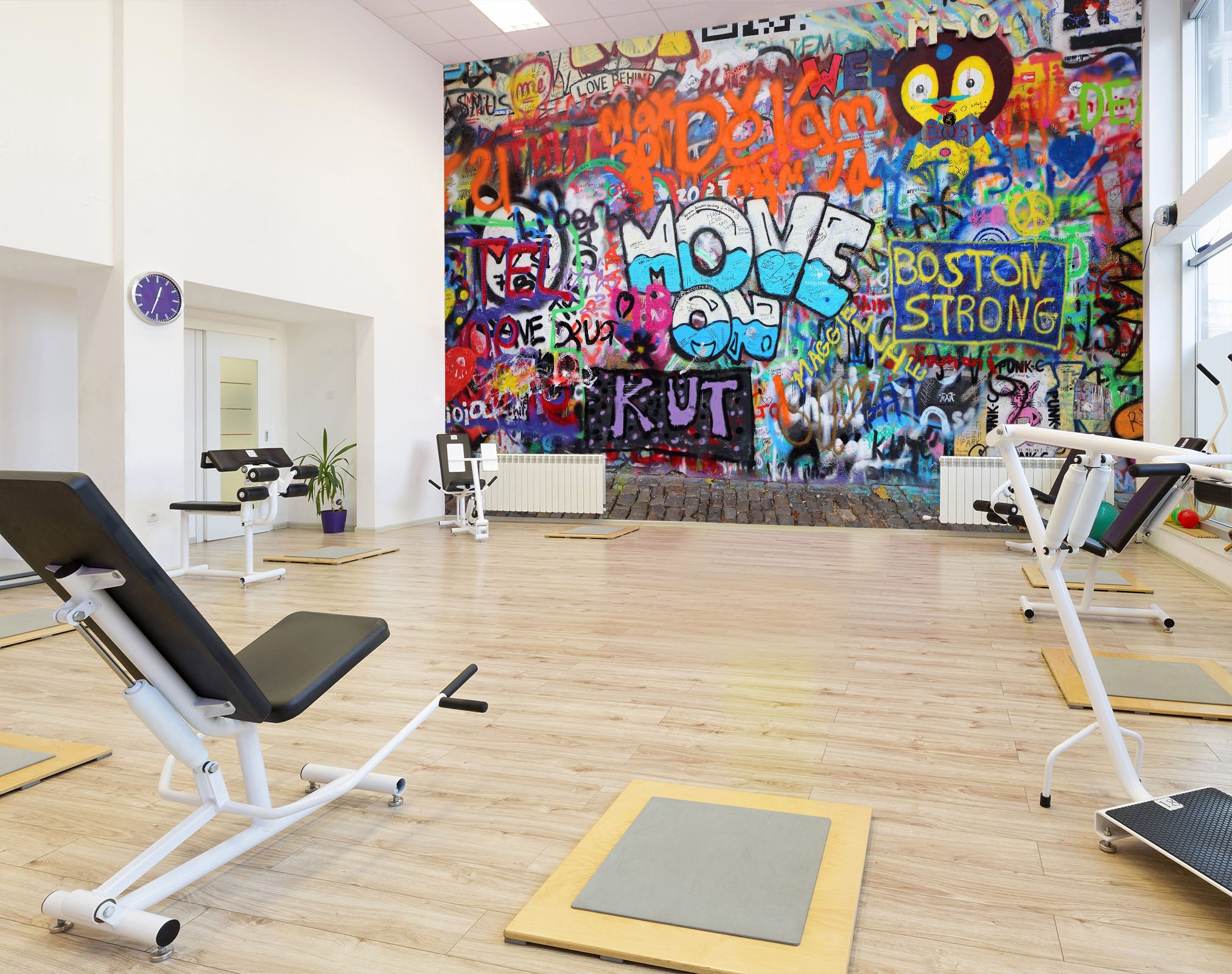 3D Vibrant Colors 256 Wall Murals