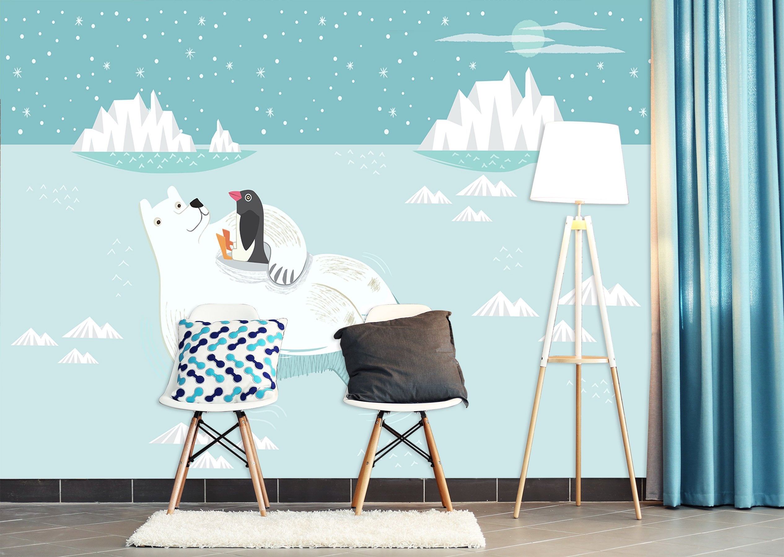 3D White Bear Swimming 544 Wallpaper AJ Wallpaper 2