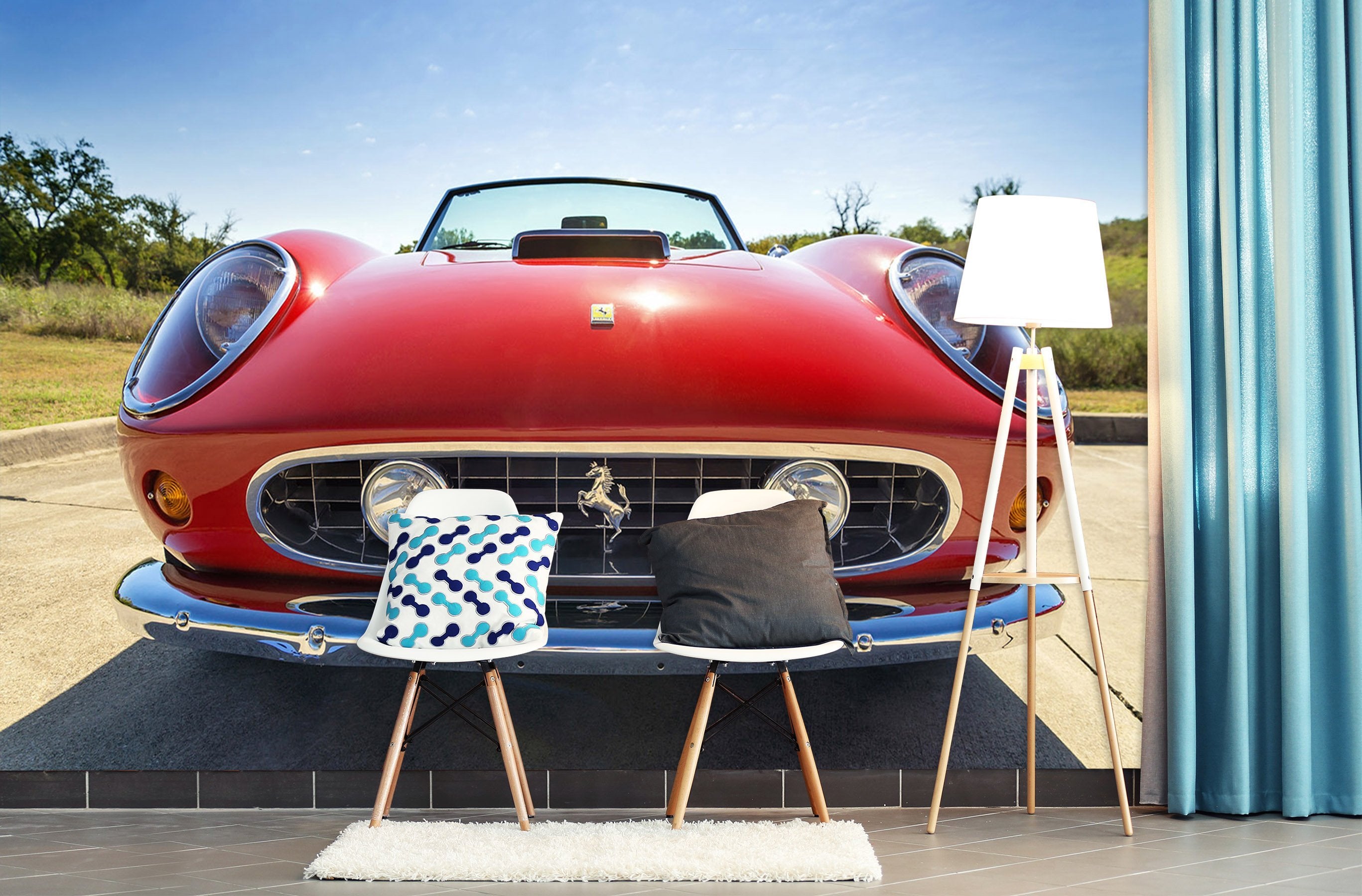 3D Red Car Head 601 Wallpaper AJ Wallpaper 2