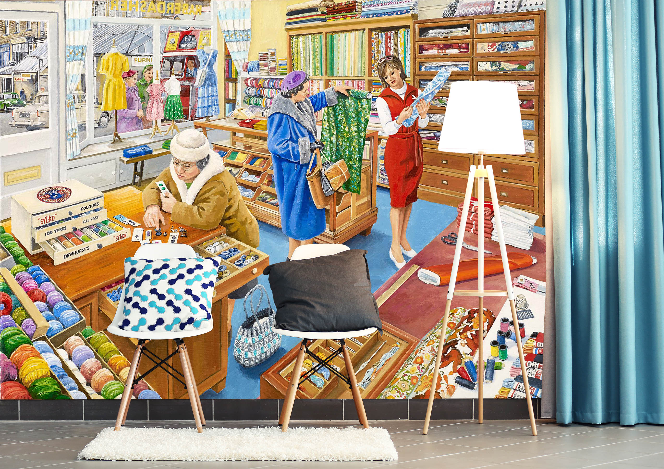 3D The Haberdasher 1059 Trevor Mitchell Wall Mural Wall Murals