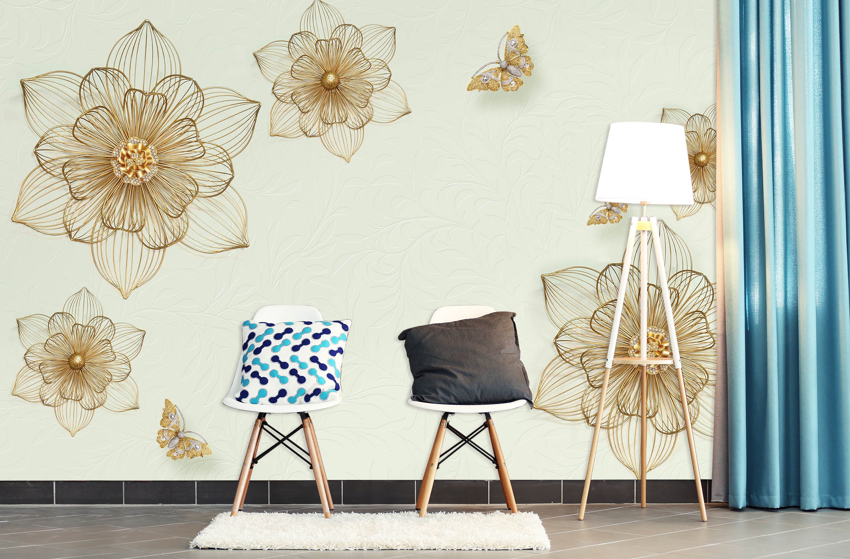 3D Petal Line 1533 Wall Murals