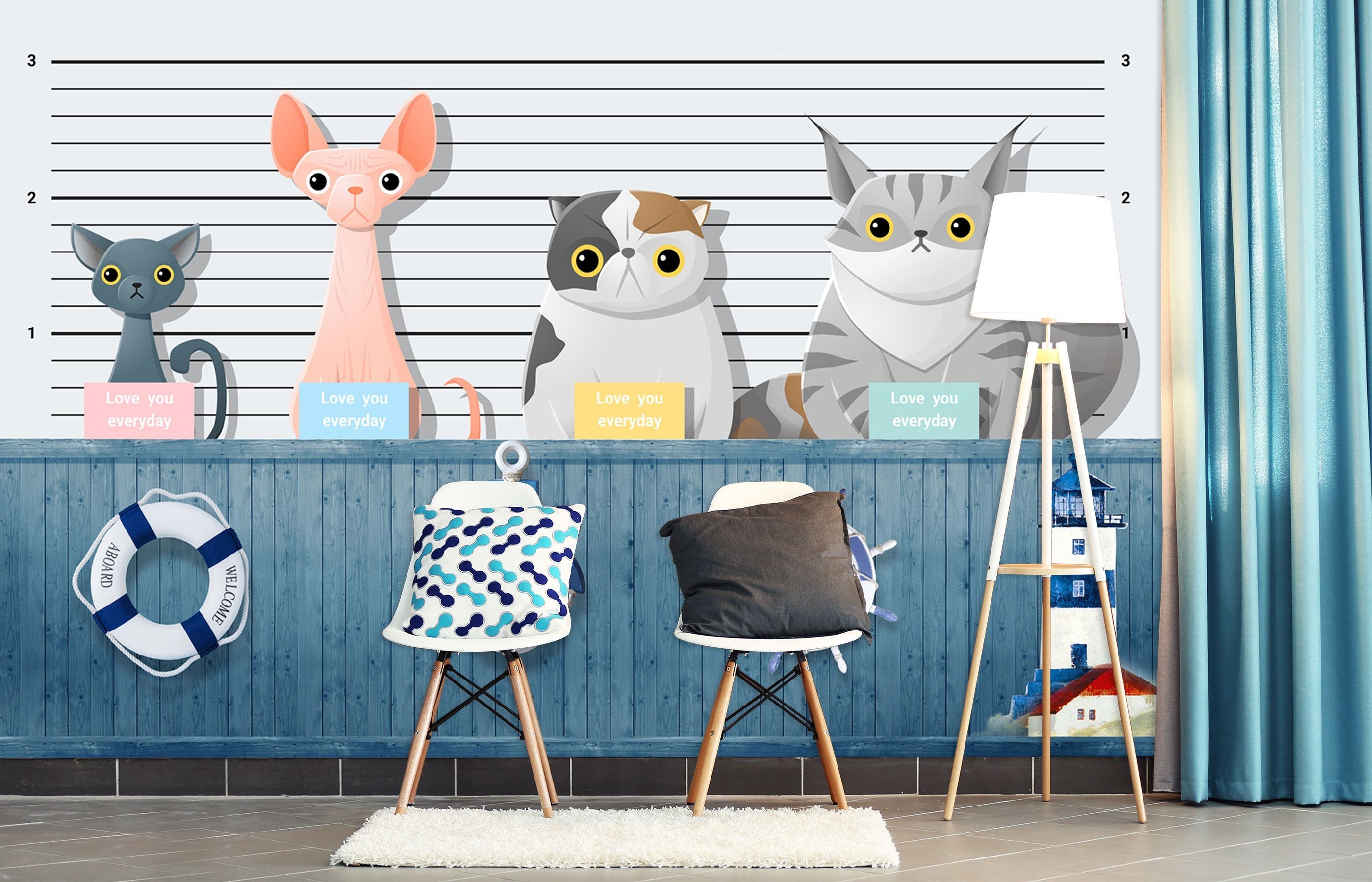 3D Cute Cat Anchor 547 Wallpaper AJ Wallpaper 2