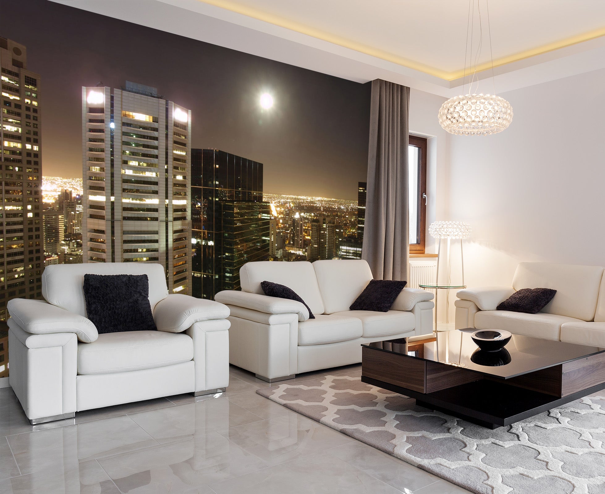 3D Night City 1416 Wall Murals