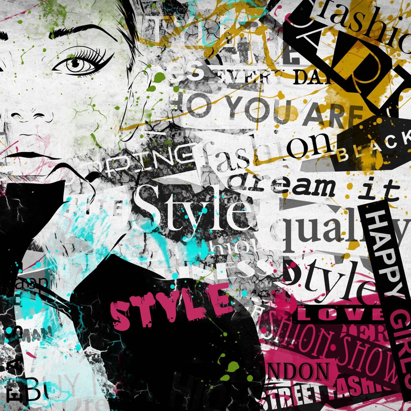 3D Graffiti Stylish Girl 412 Garage Door Mural Wallpaper AJ Wallpaper