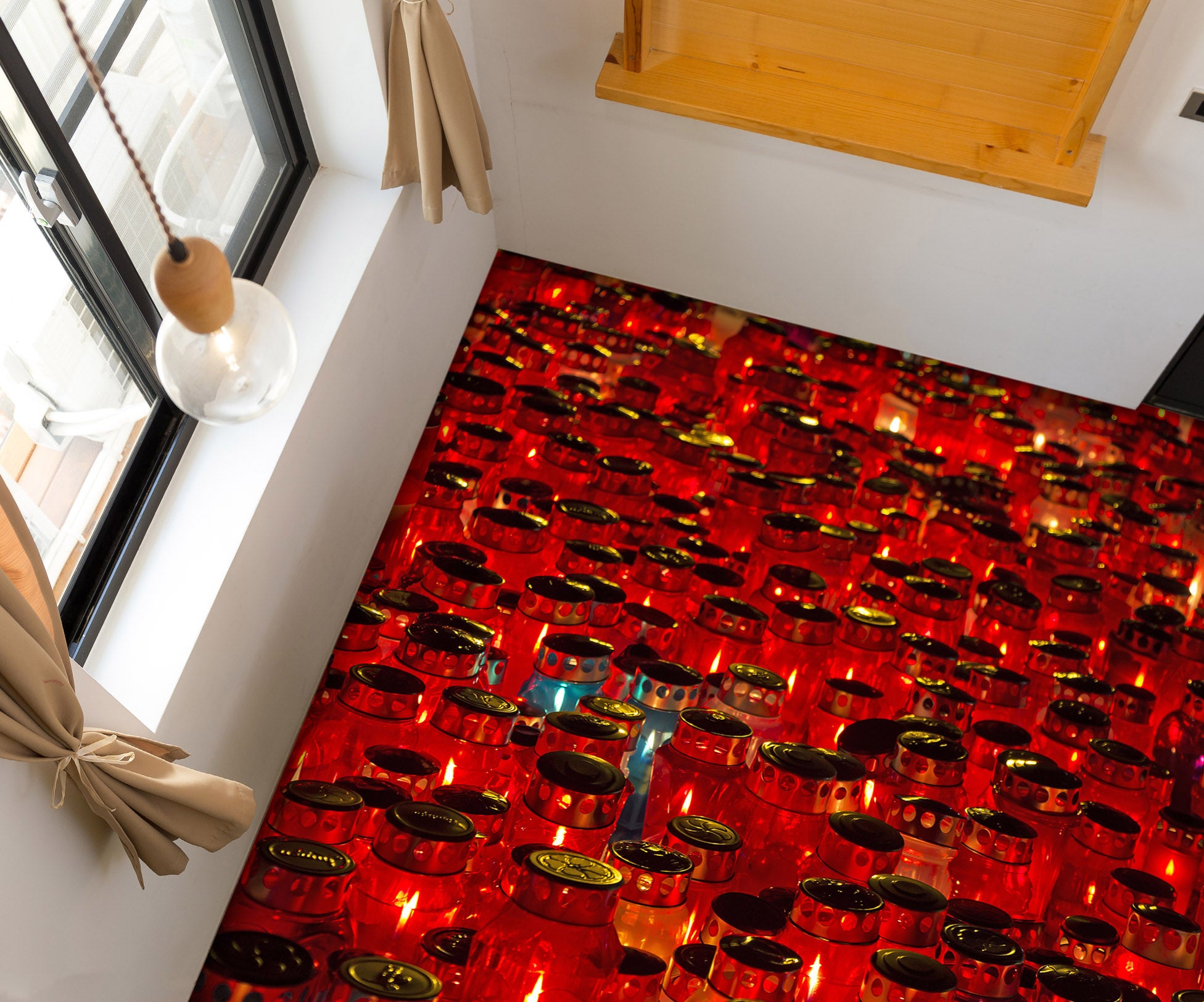 3D Arrange The Lights 007 Floor Mural Self-Adhesive Sticker Bathroom Non-slip Waterproof Flooring Murals