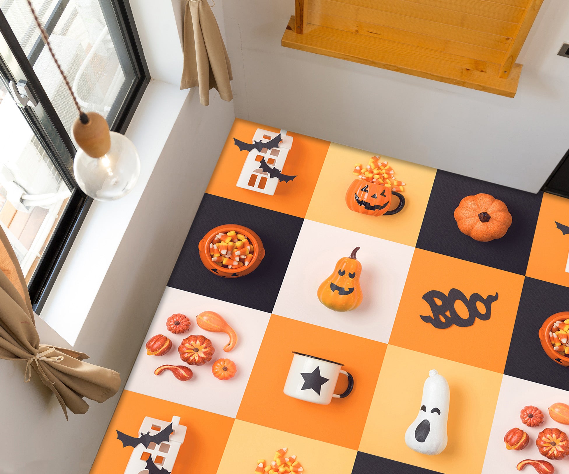 3D Fruit Grid 017 Floor Mural Self-Adhesive Sticker Bathroom Non-slip Waterproof Flooring Murals