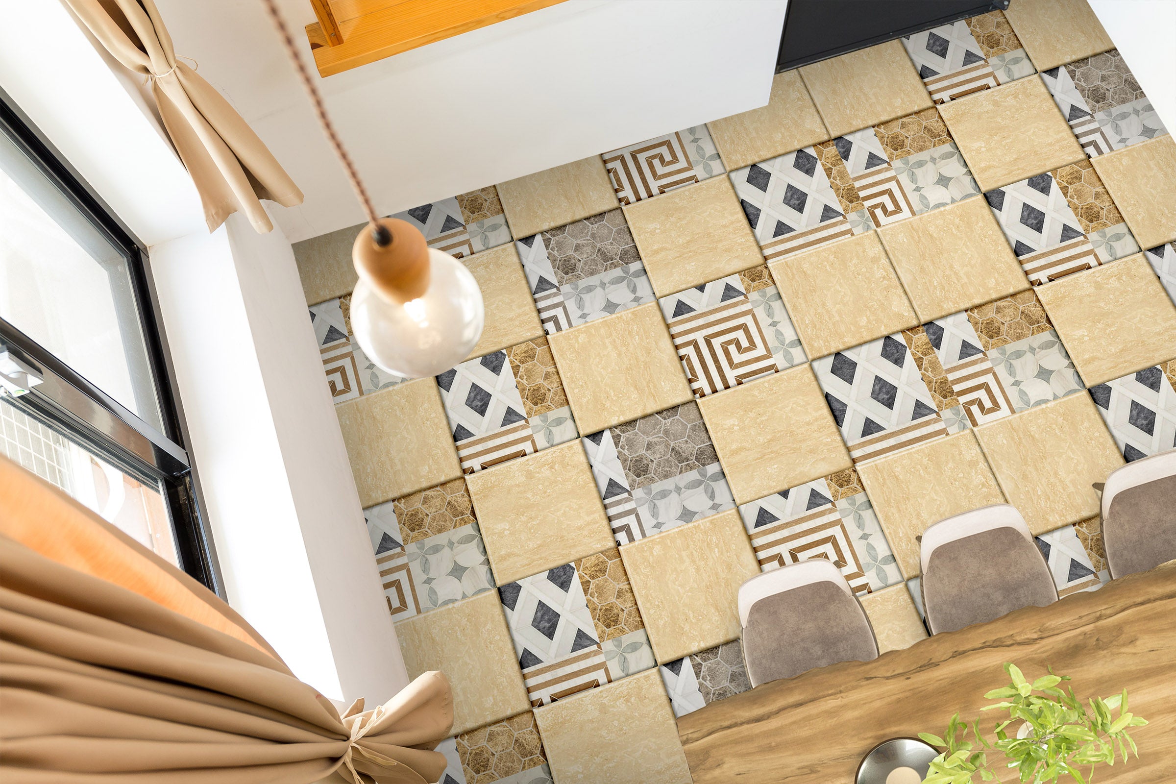 3D Warm Yellow And Pattern 964 Floor Mural Wallpaper Murals Self-Adhesive Removable Print Epoxy