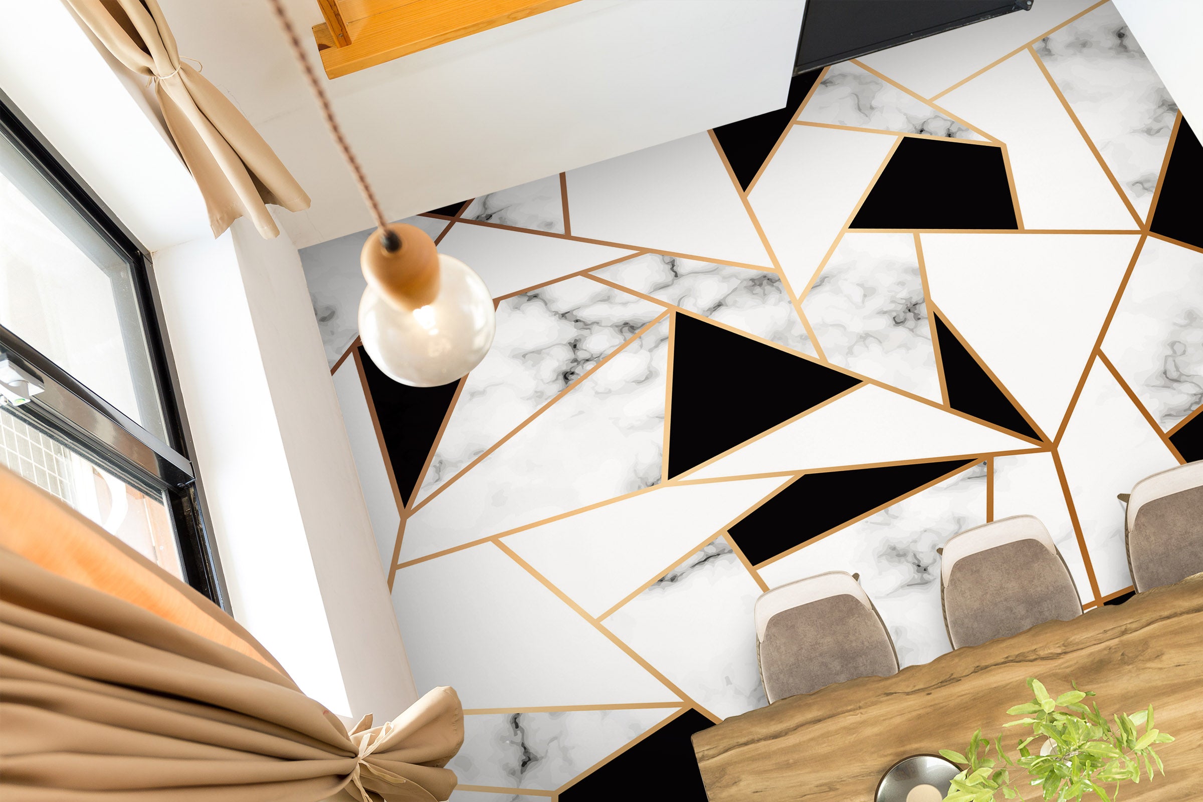 3D Elegant Stitching 573 Floor Mural