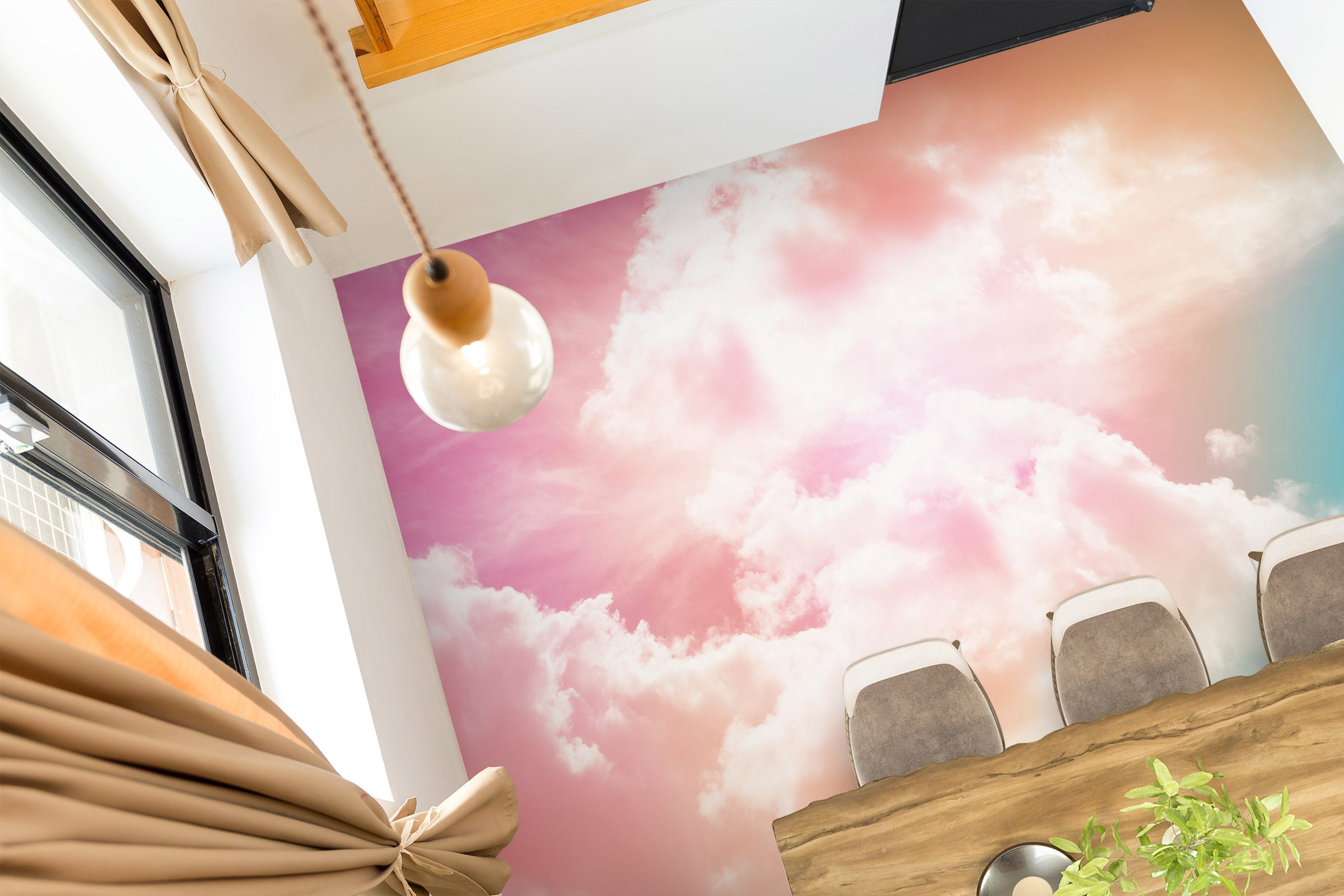 3D Sweet Three-color Sky 058 Floor Mural Wallpaper Murals Rug & Mat Print Epoxy waterproof bath floor