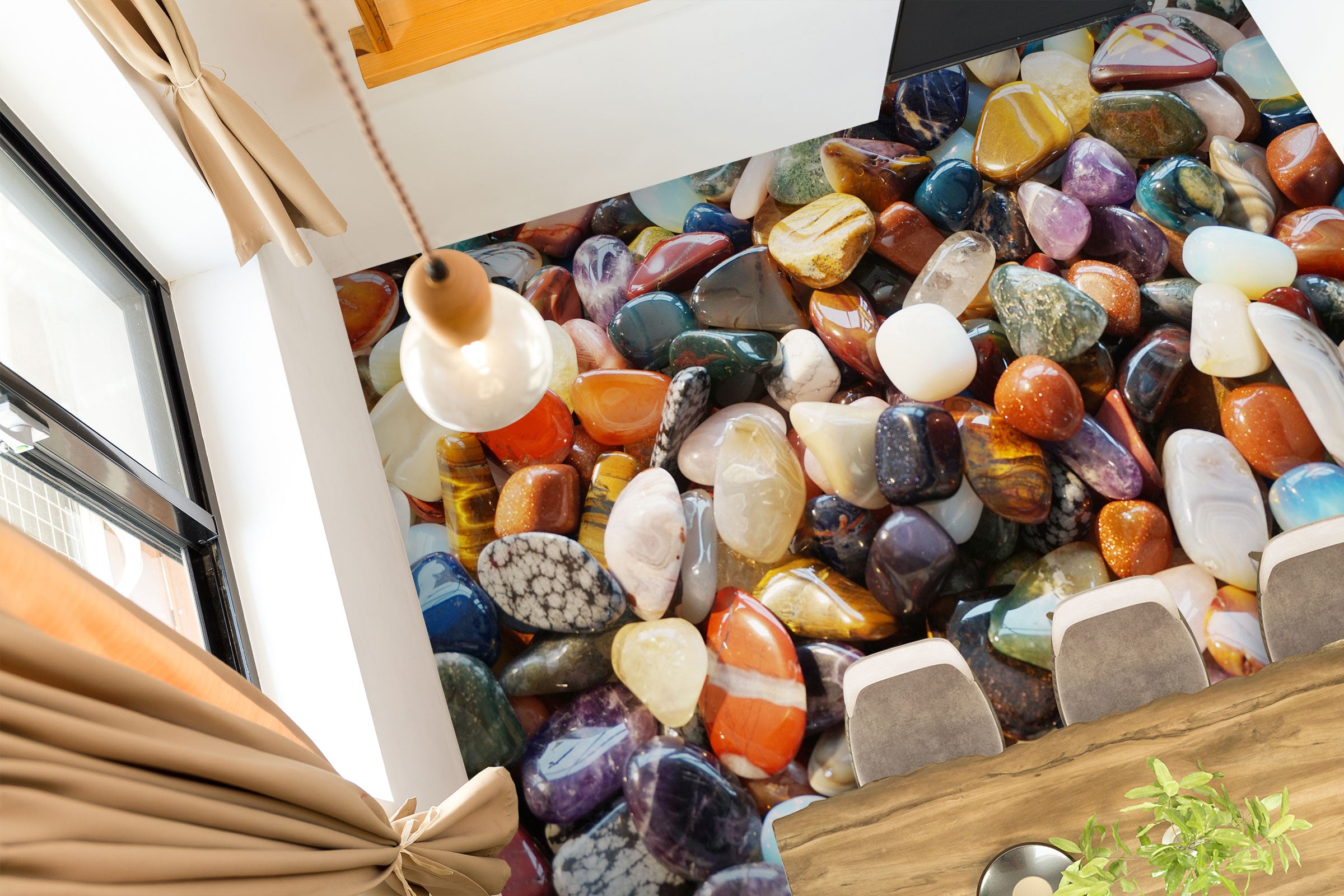 3D Expensive Pebbles 1038 Floor Mural Wallpaper Murals Self-Adhesive Removable Print Epoxy