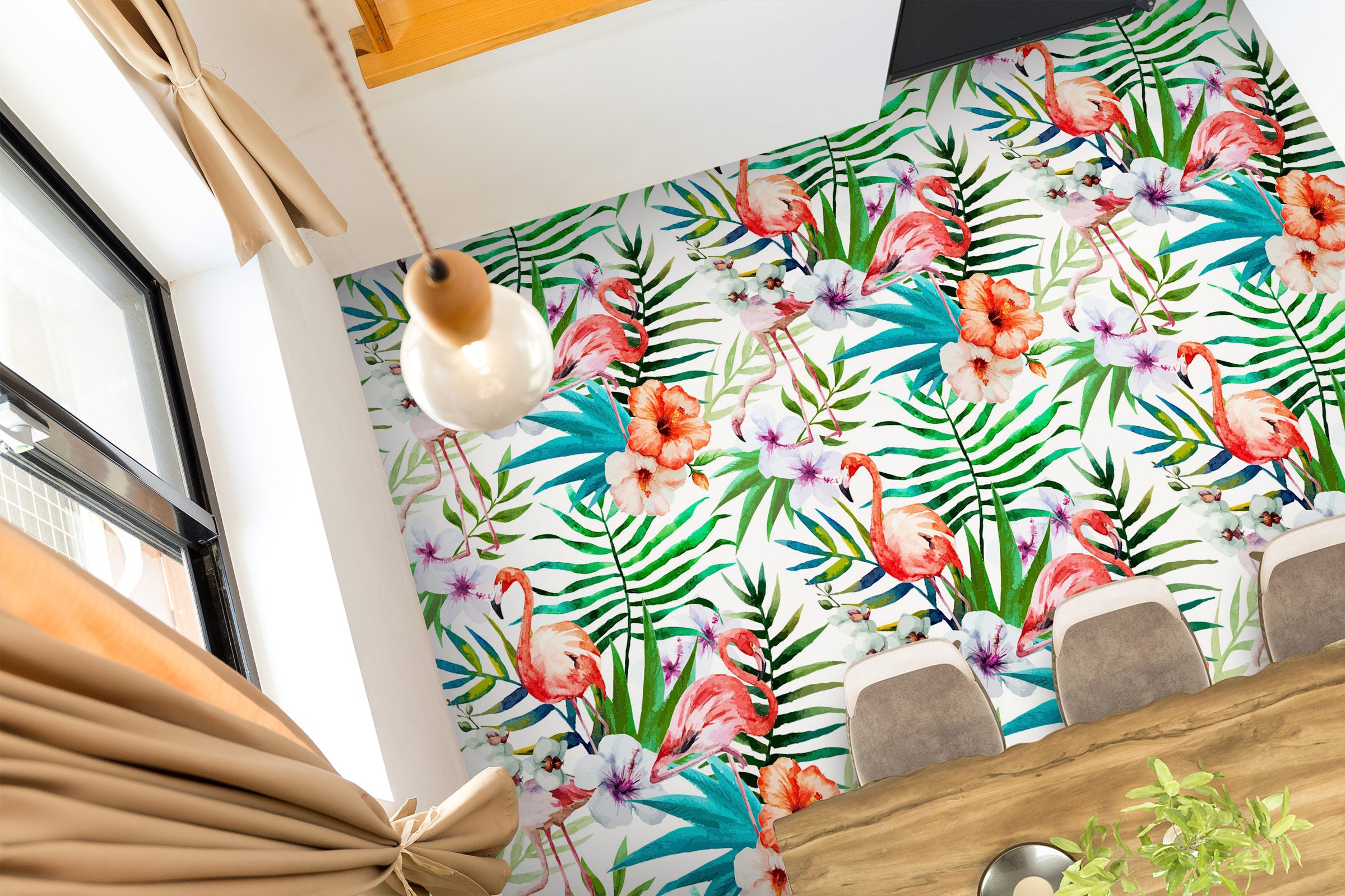 3D Cute Flamingos 1164 Floor Mural Wallpaper Murals Self-Adhesive Removable Print Epoxy