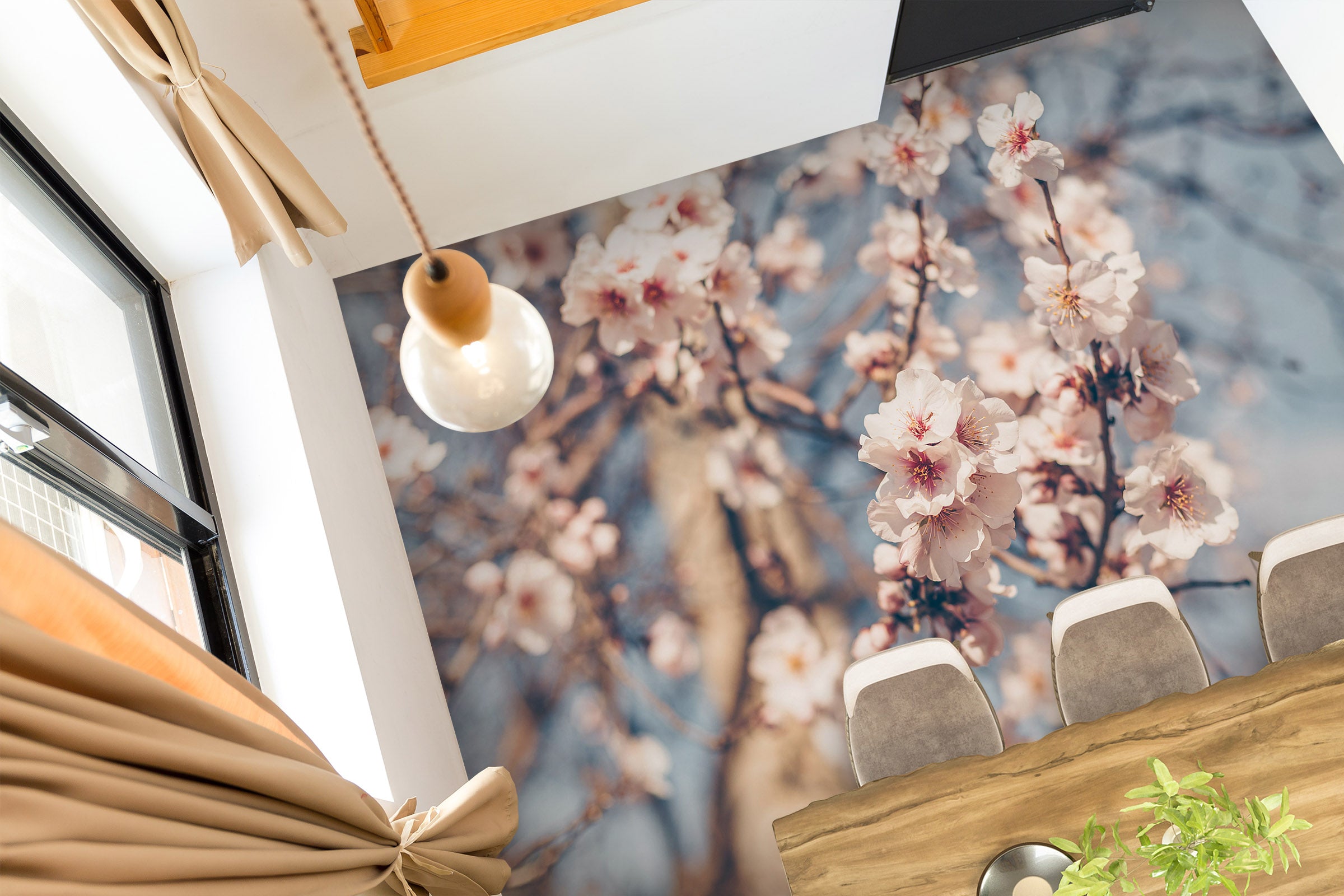 3D Elegant Cherry Blossom 1276 Floor Mural