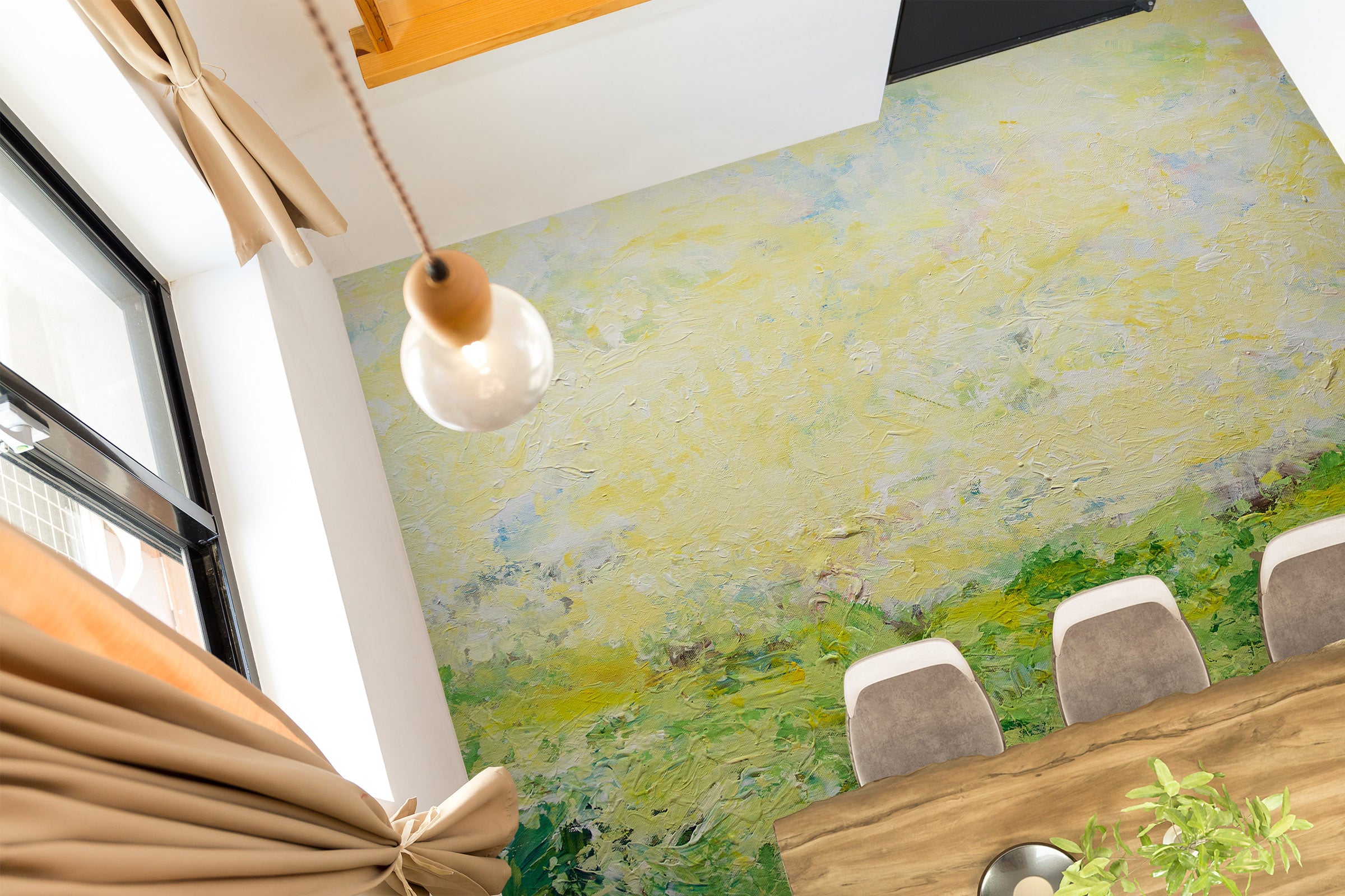 3D Green Paint Grass Pattern 9501 Allan P. Friedlander Floor Mural Wallpaper Murals Self-Adhesive Removable Print Epoxy