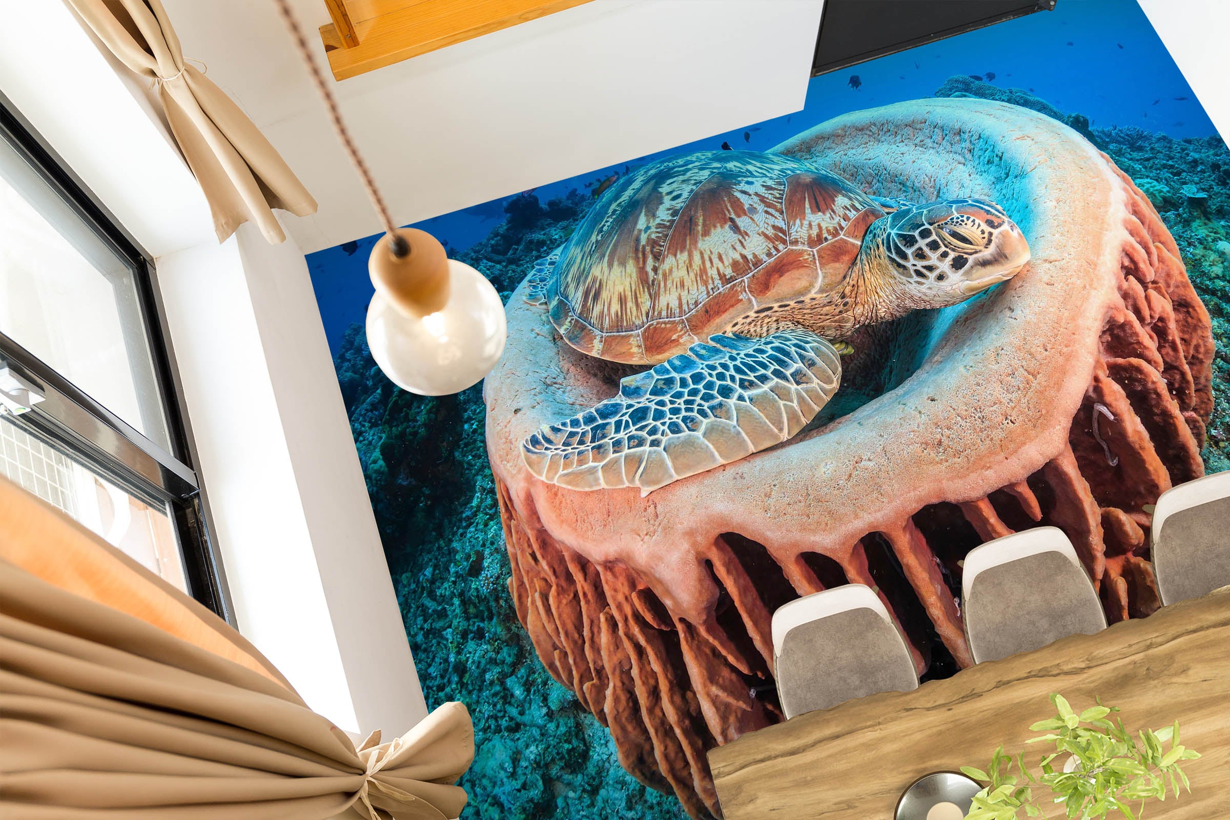 3D Fantasy Turtle Art 1449 Floor Mural Wallpaper Murals Self-Adhesive Removable Print Epoxy
