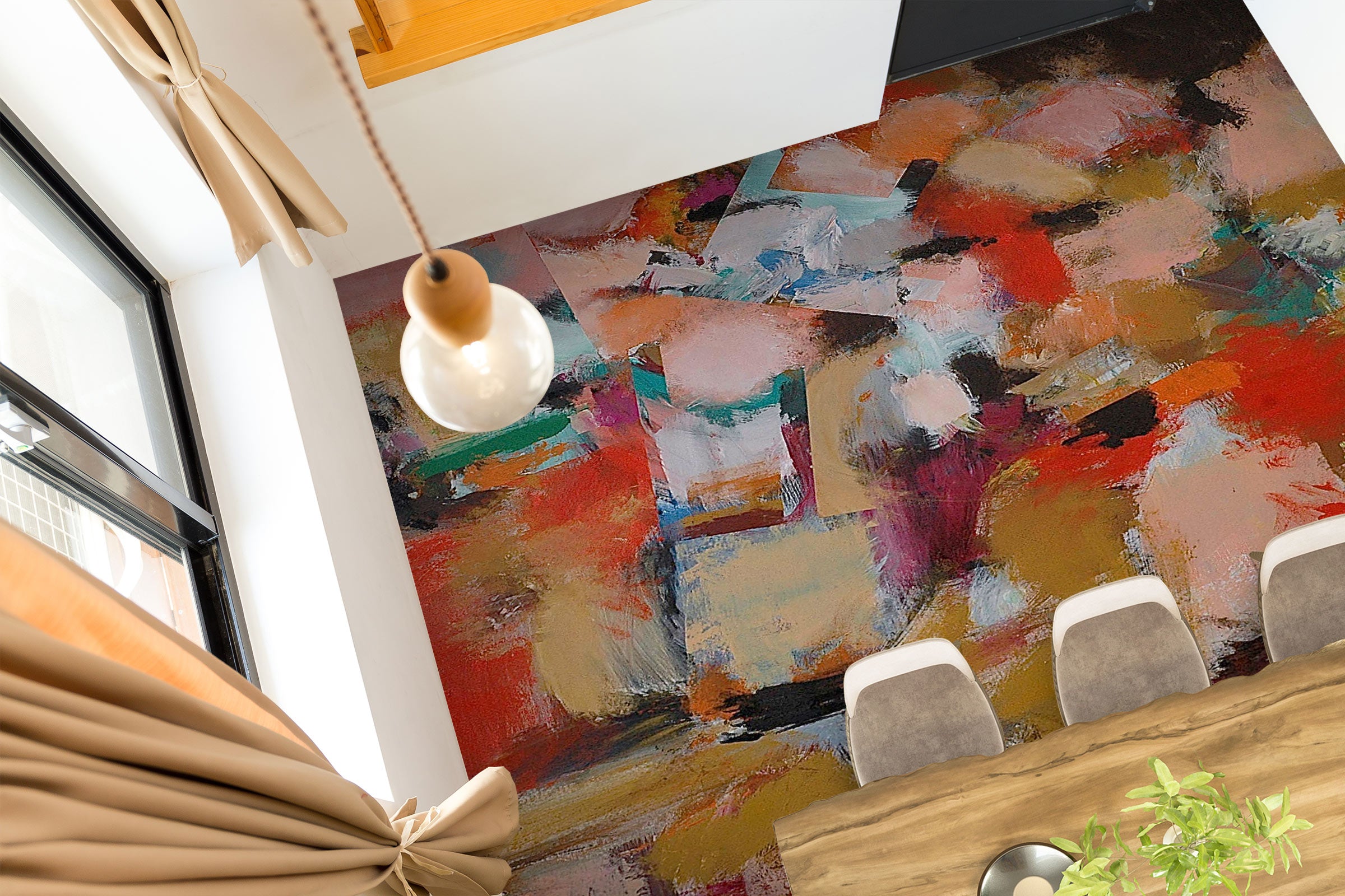 3D Paint Brush Pattern 9547 Allan P. Friedlander Floor Mural Wallpaper Murals Self-Adhesive Removable Print Epoxy