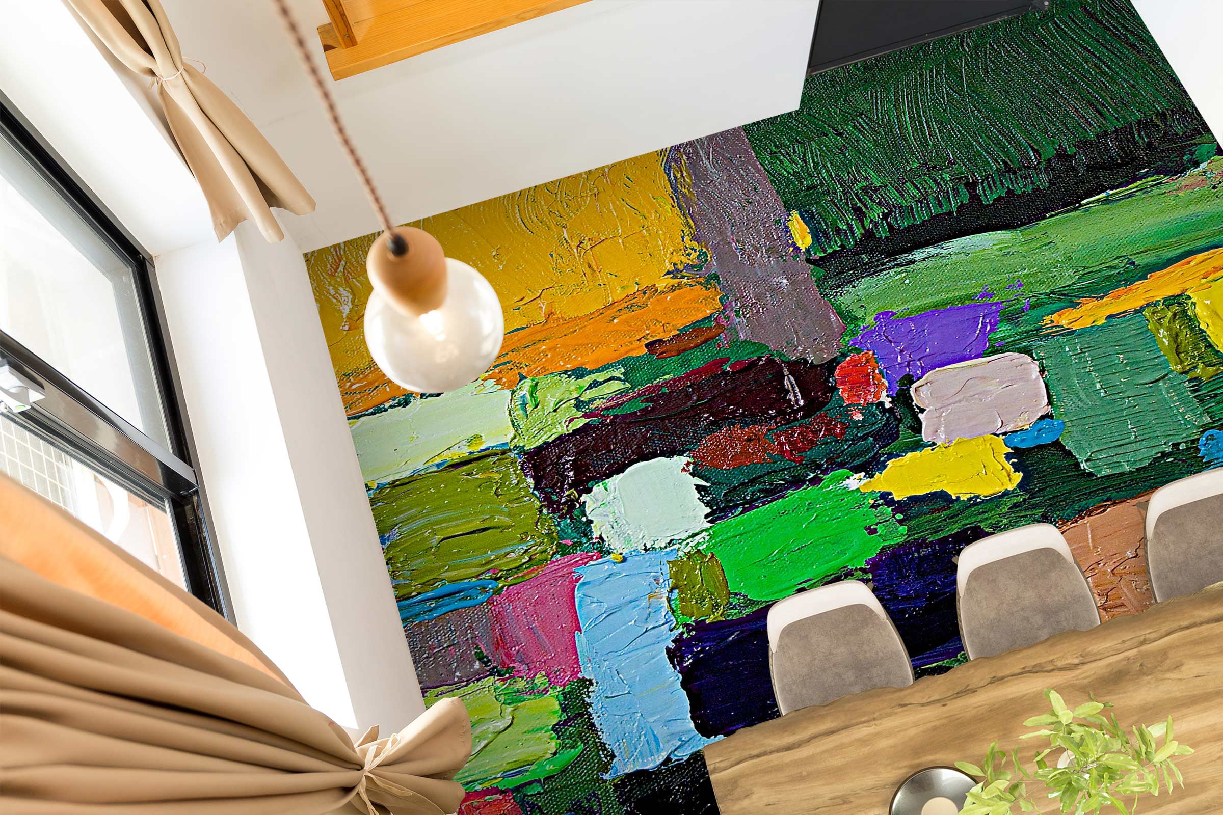 3D Color Pigment Block Pattern 9624 Allan P. Friedlander Floor Mural Wallpaper Murals Self-Adhesive Removable Print Epoxy