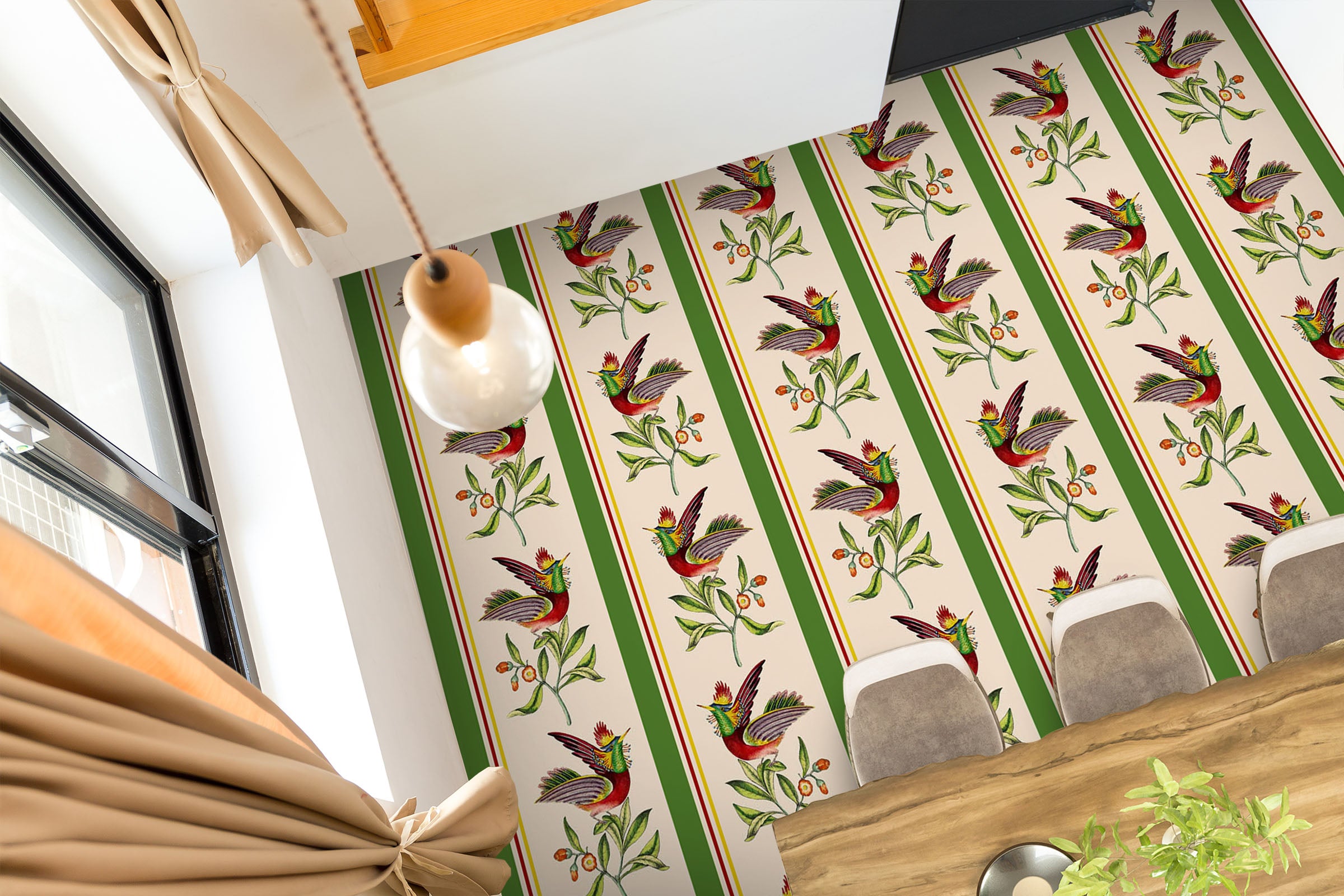 3D Flower Branch Bird Pattern 10020 Uta Naumann Floor Mural Wallpaper Murals Self-Adhesive Removable Print Epoxy