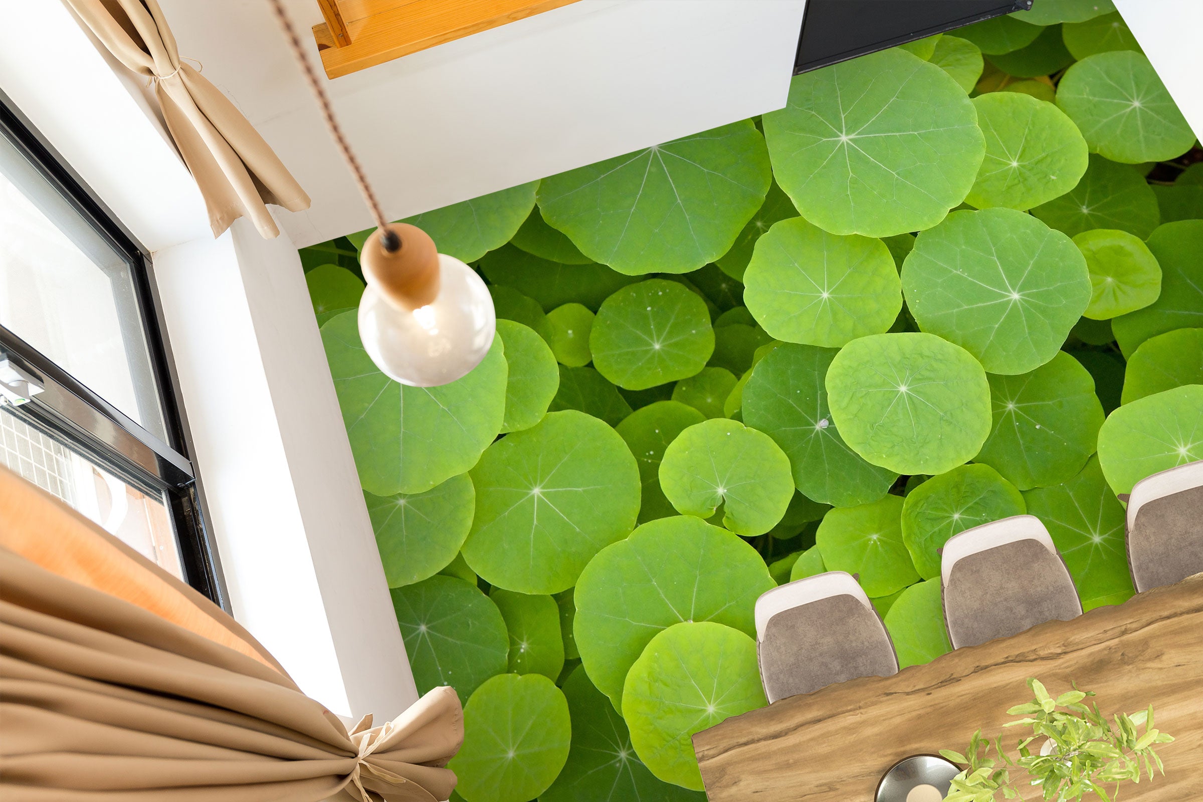 3D Summer Green Duckweed 1343 Floor Mural Wallpaper Murals Self-Adhesive Removable Print Epoxy