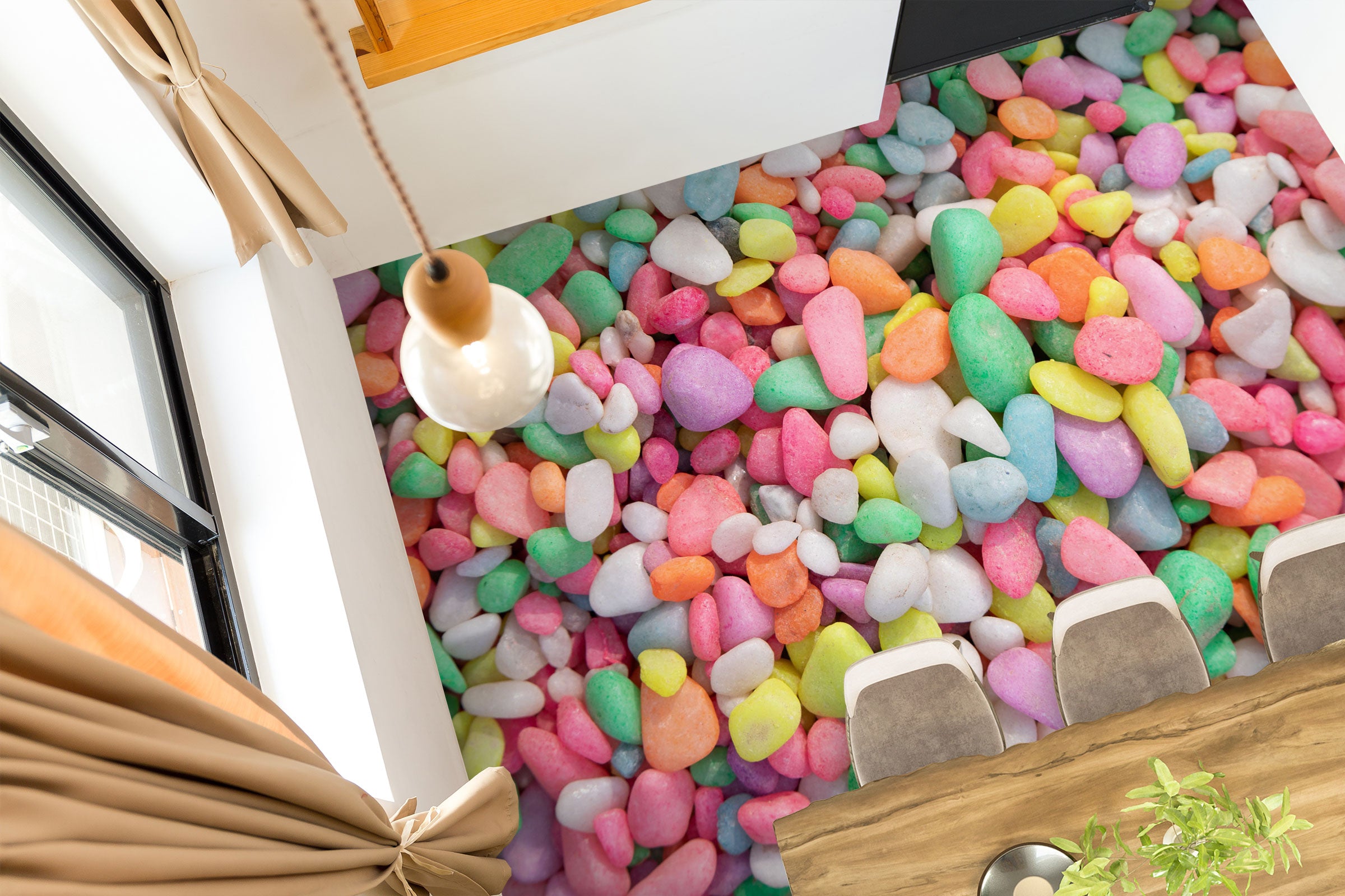 3D Pretty Colorful Stones 1082 Floor Mural Wallpaper Murals Self-Adhesive Removable Print Epoxy