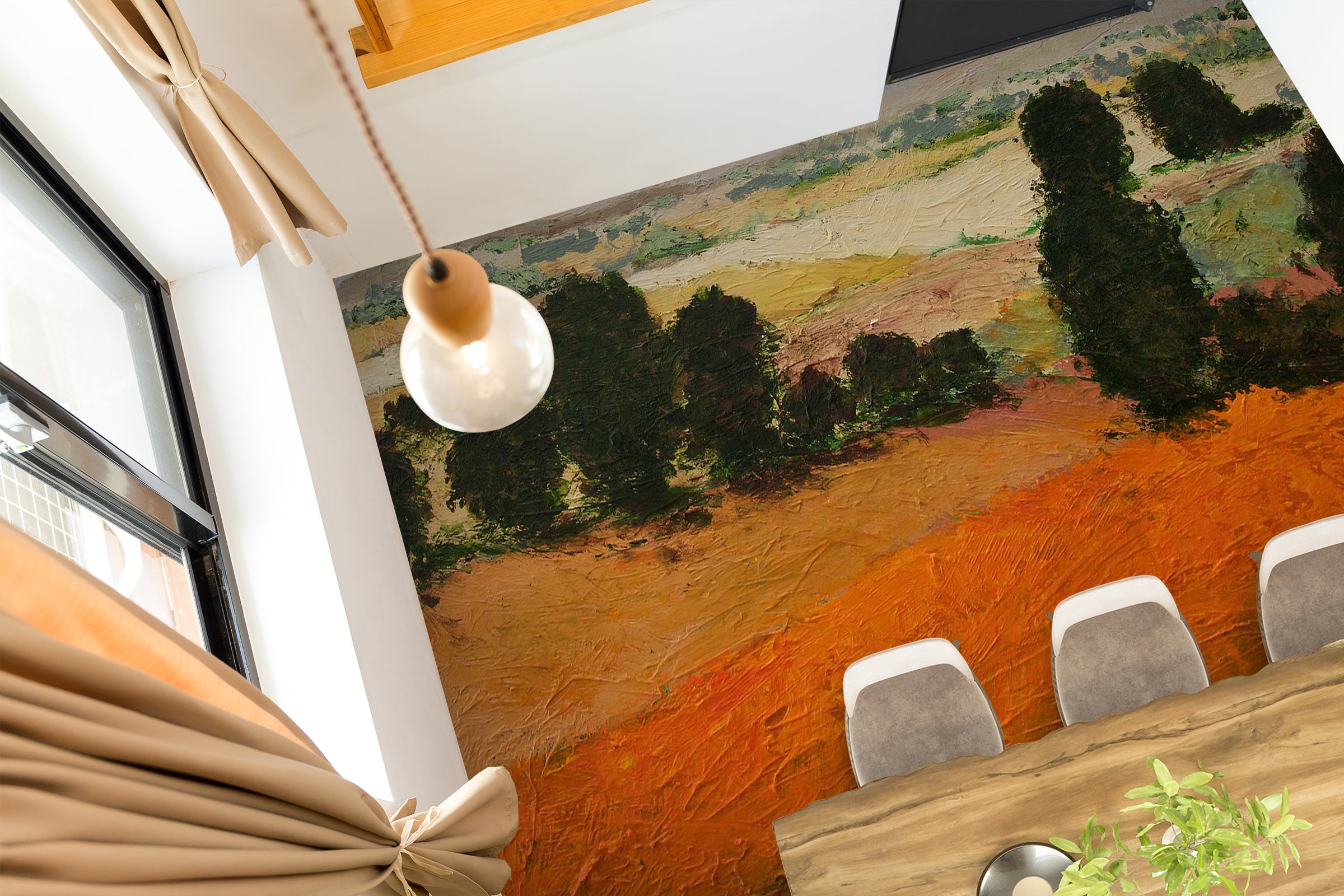 3D Grass Tree Oil Painting 9642 Allan P. Friedlander Floor Mural Wallpaper Murals Self-Adhesive Removable Print Epoxy