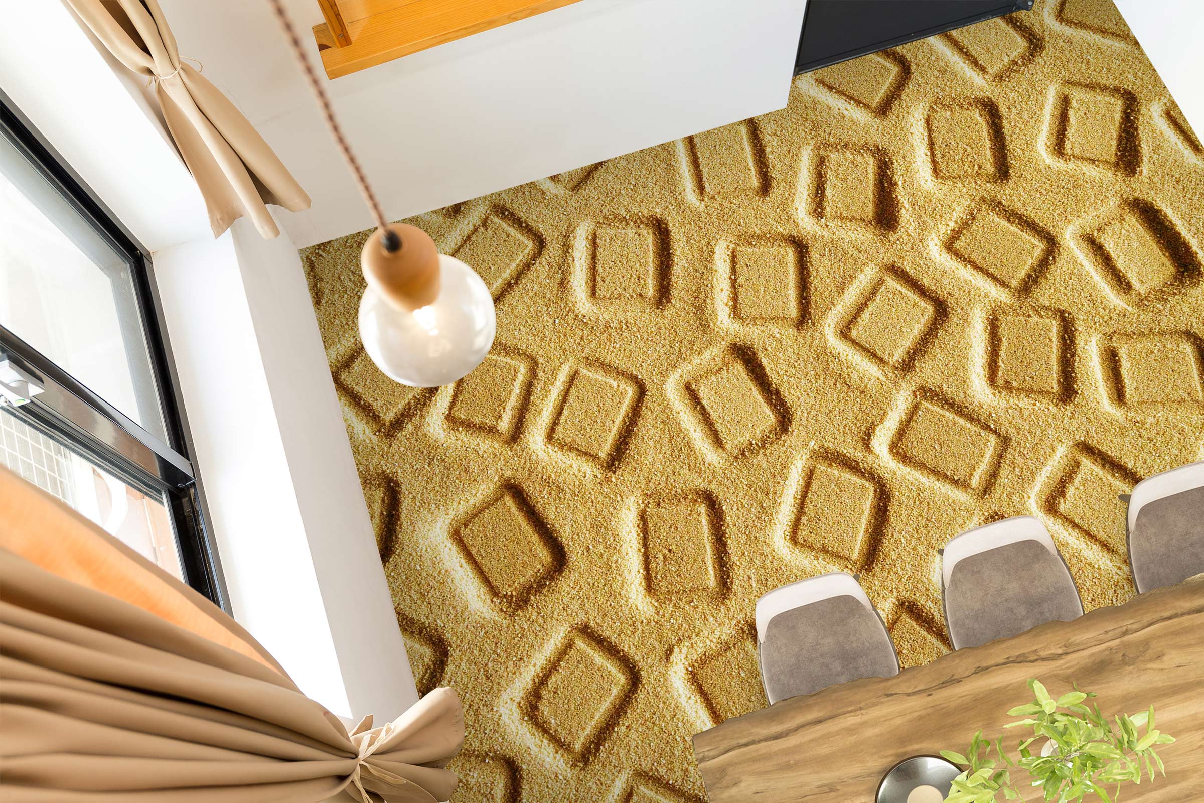 3D Sand Rectangle Print 1403 Floor Mural Wallpaper Murals Self-Adhesive Removable Print Epoxy