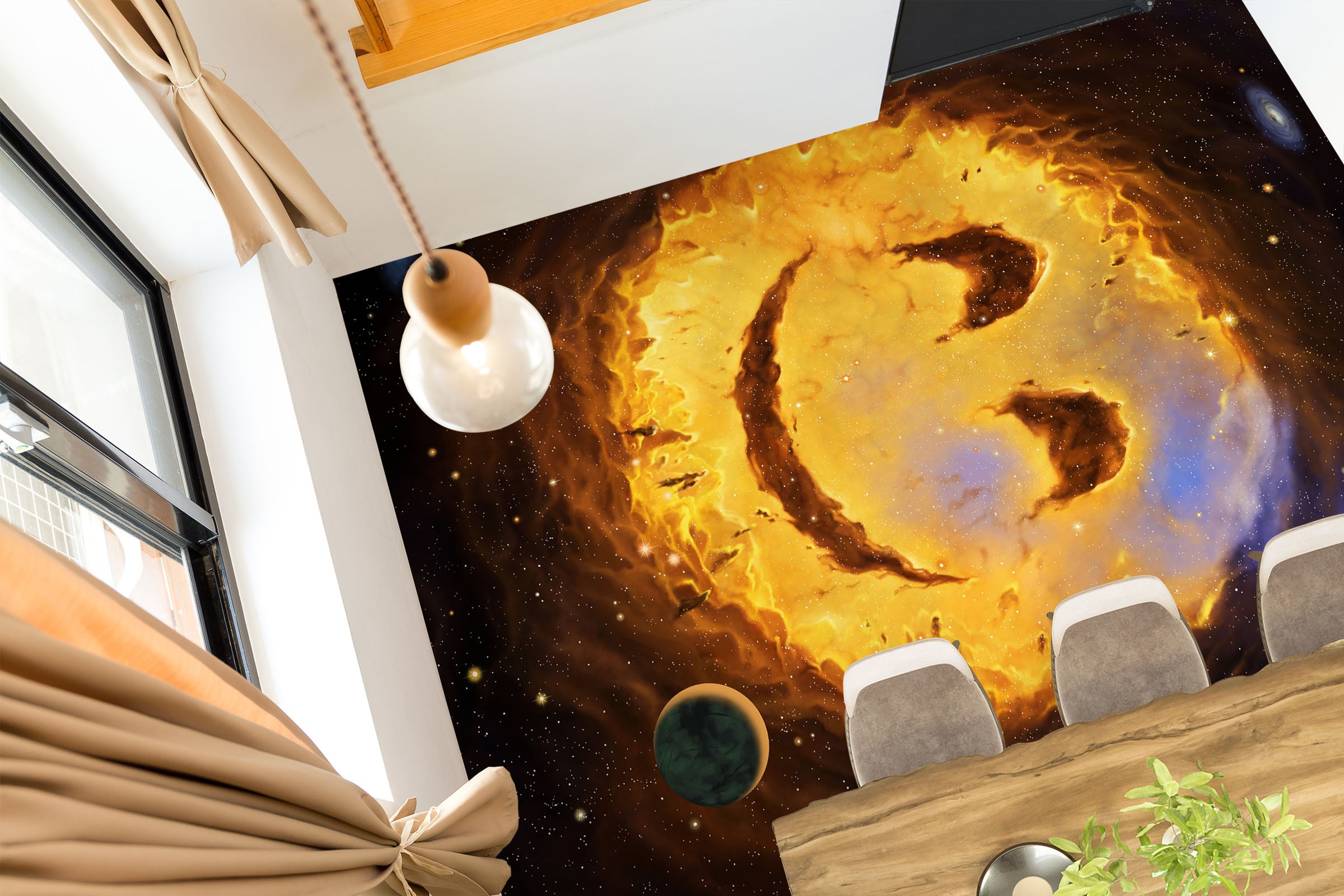 3D Clouds 98179 Vincent Floor Mural Wallpaper Murals Self-Adhesive Removable Print Epoxy