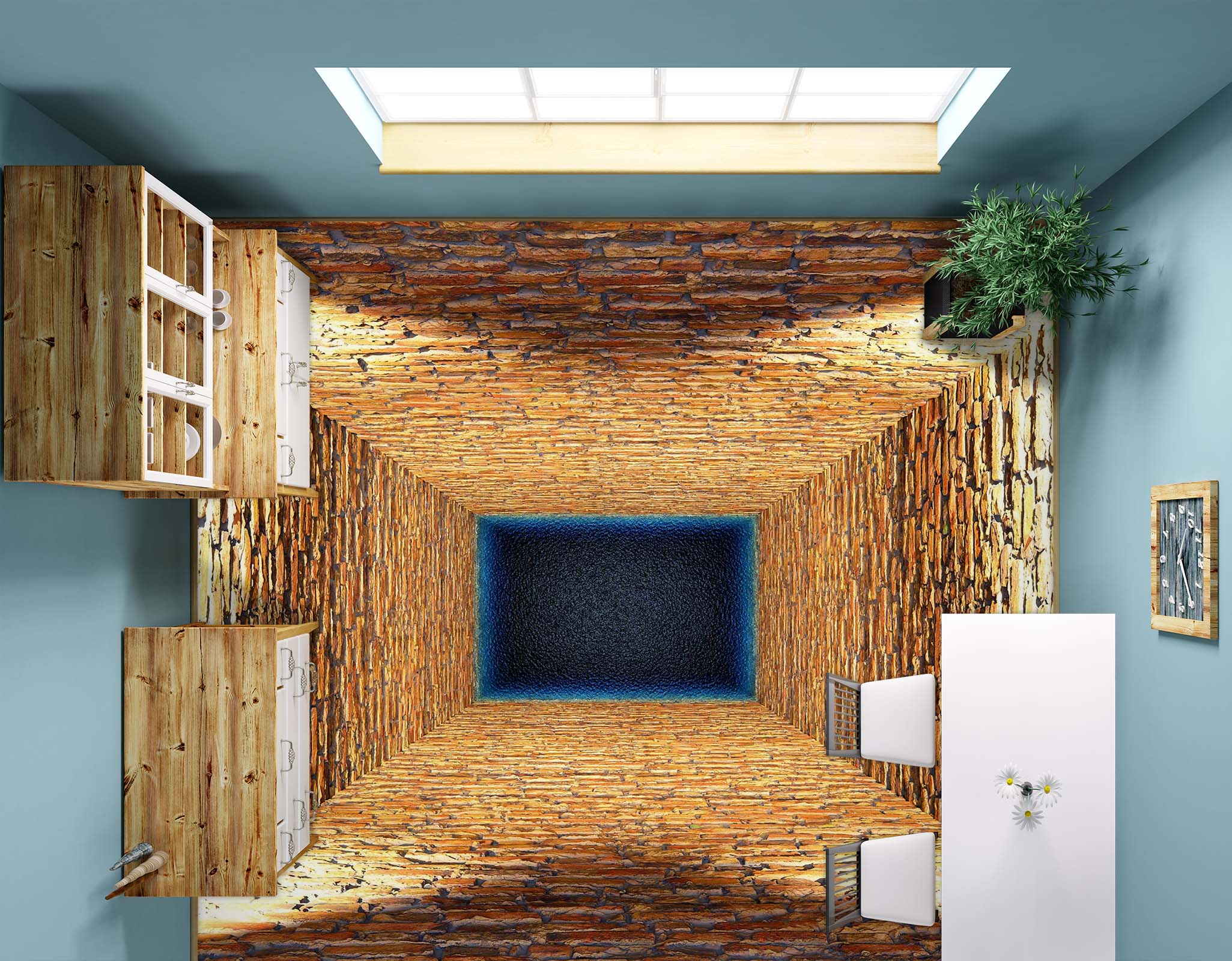 3D Deep Space 356 Floor Mural Wallpaper Murals Rug & Mat Print Epoxy waterproof bath floor