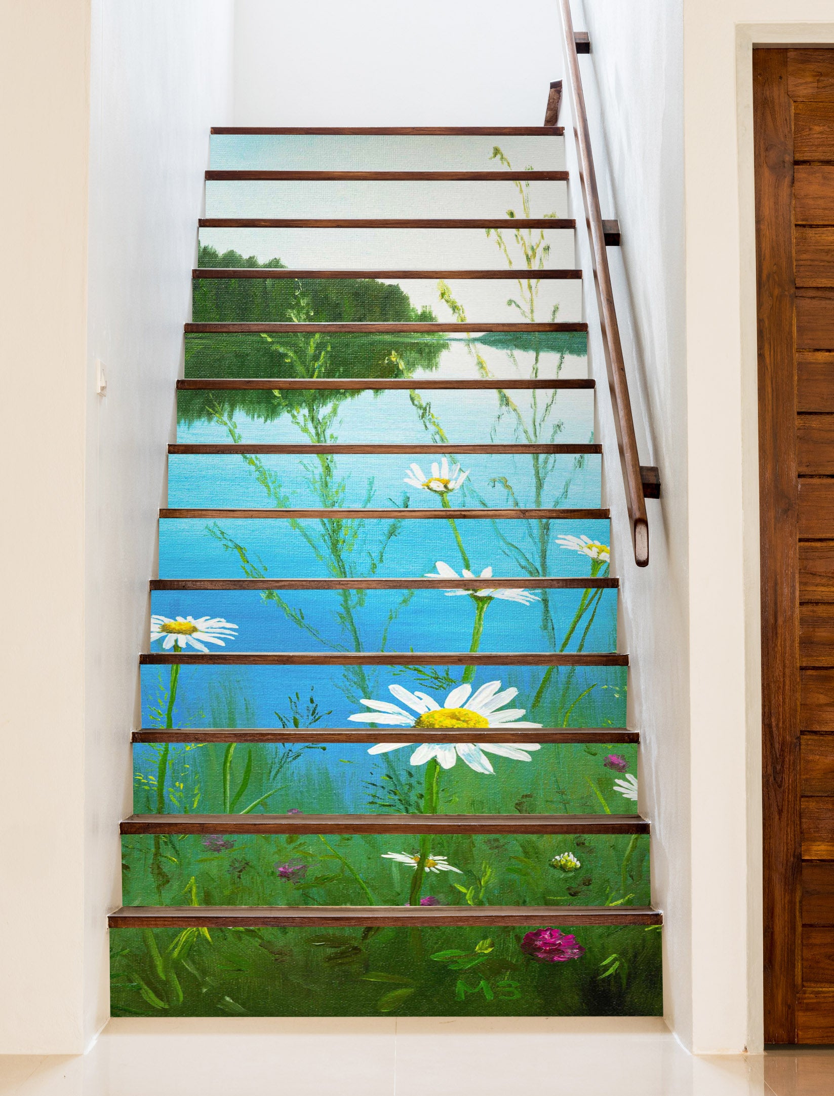 3D Riverside Daisy 8810 Marina Zotova Stair Risers
