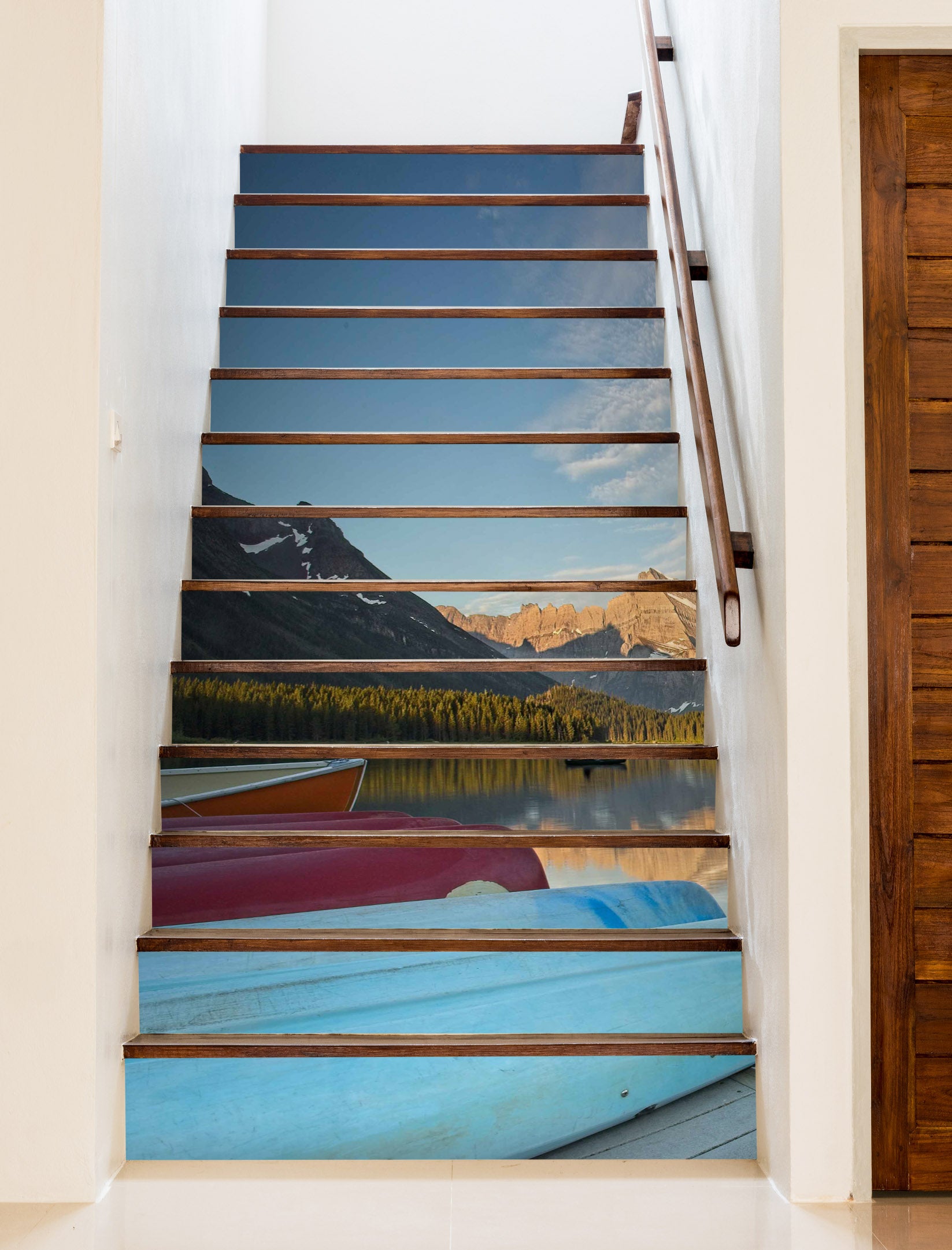 3D Mountain River Boat 9909 Kathy Barefield Stair Risers