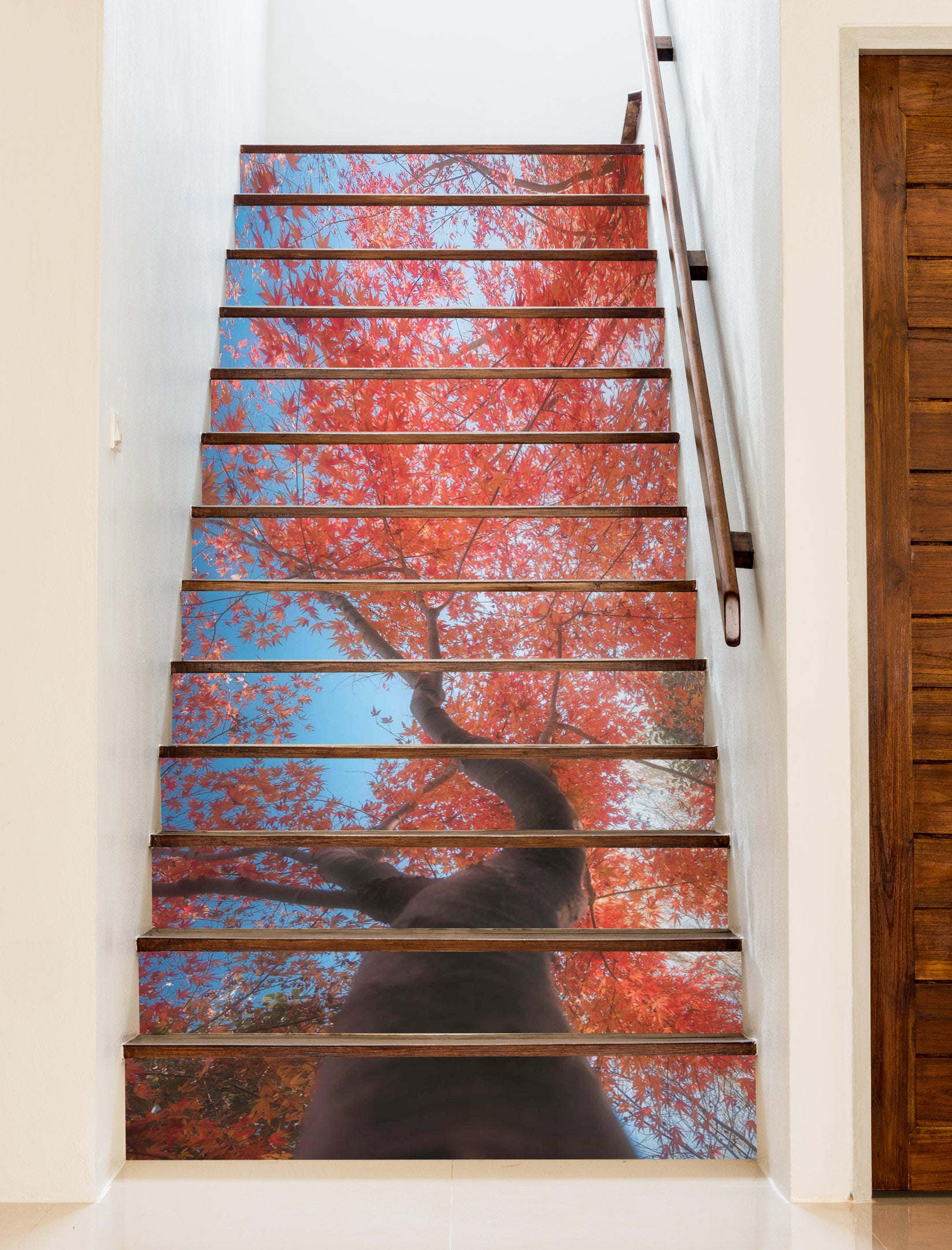 3D Red Romance In Spring 277 Stair Risers