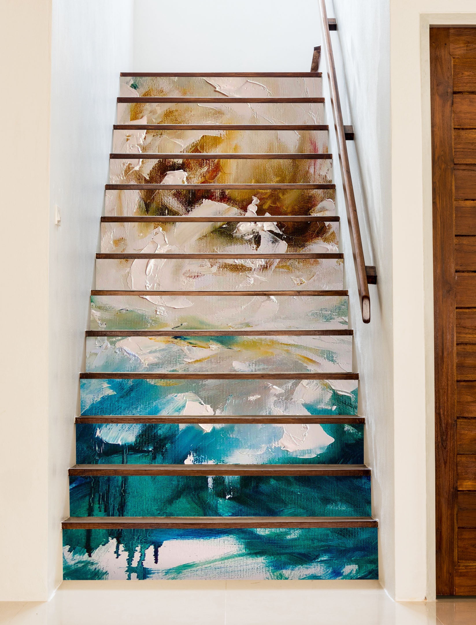 3D Paint Flower 2211 Skromova Marina Stair Risers