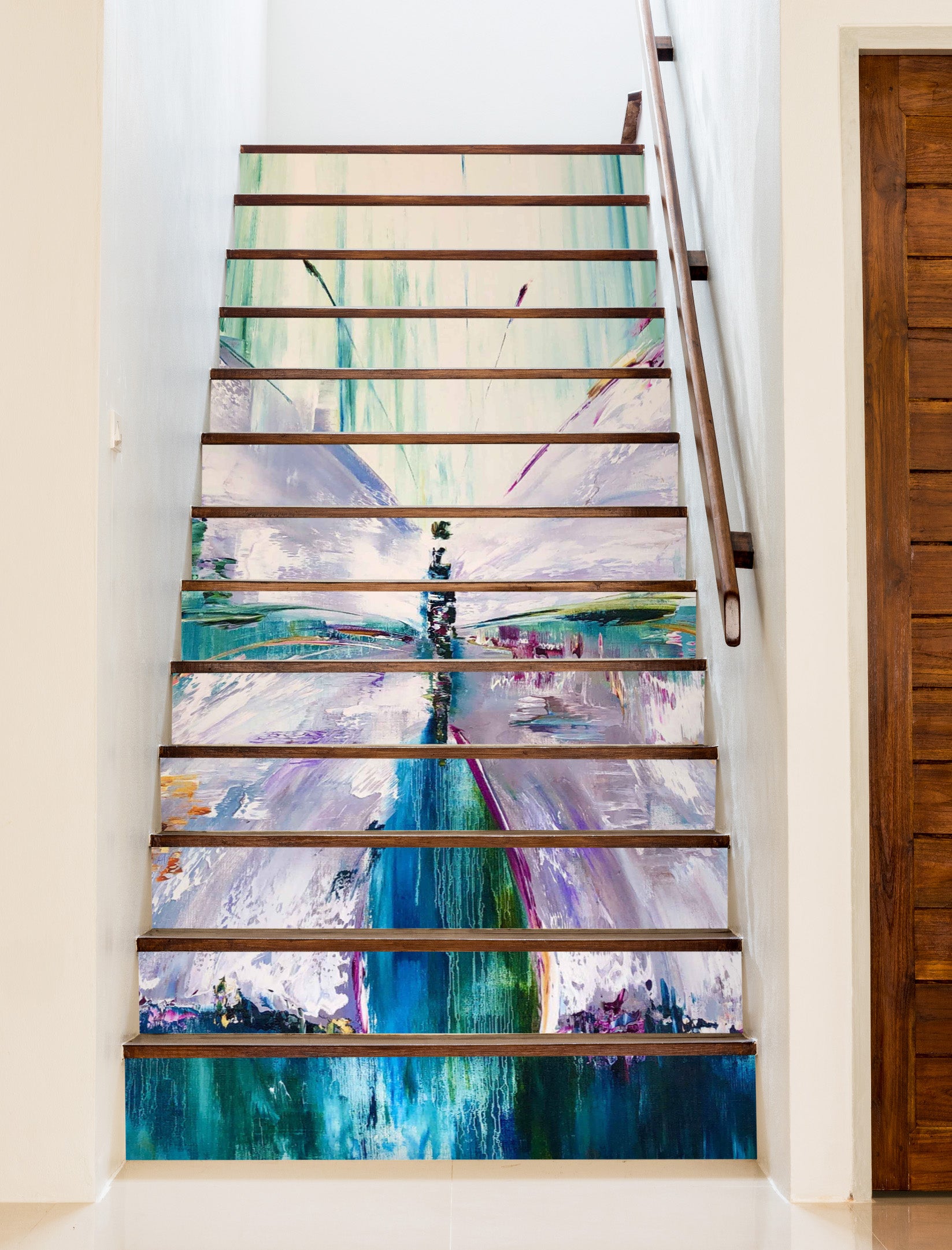 3D Painted Butterfly 2145 Skromova Marina Stair Risers
