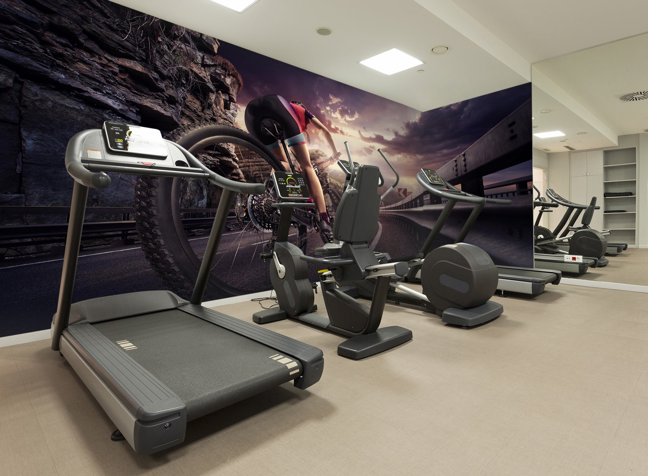 3D Road Cycling 261 Wall Murals