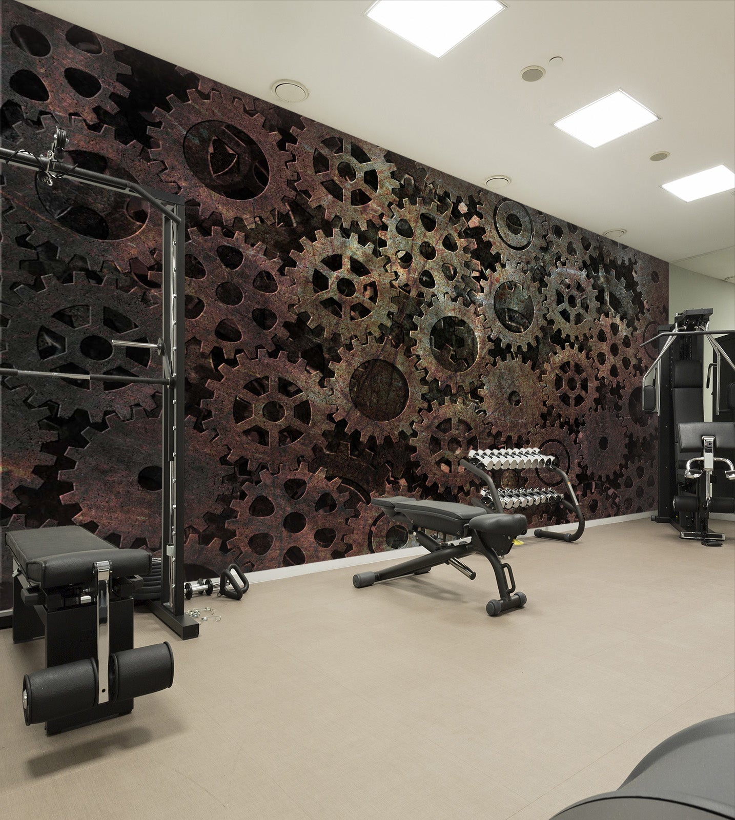 3D Gear Pattern 123 Wall Murals Wallpaper AJ Wallpaper 2