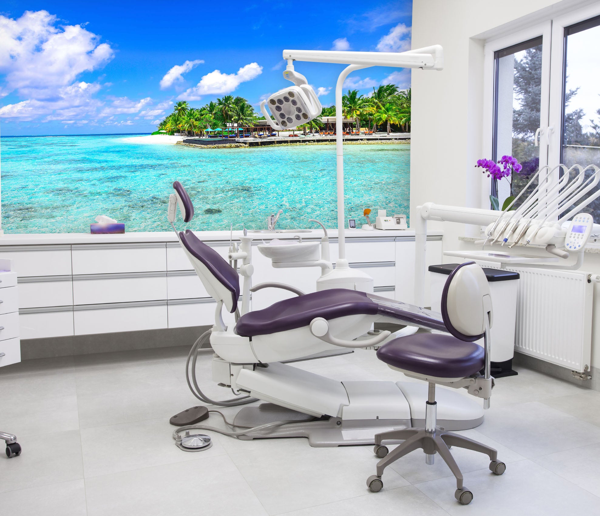 3D Beach Clouds 015 Wall Murals