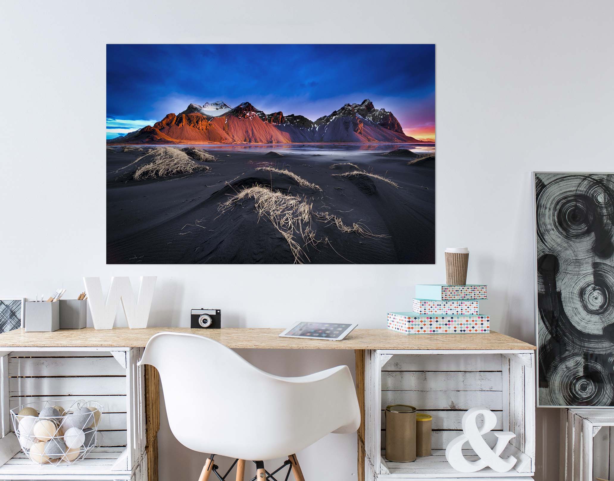 3D Red Mountain Peak 216 Marco Carmassi Wall Sticker