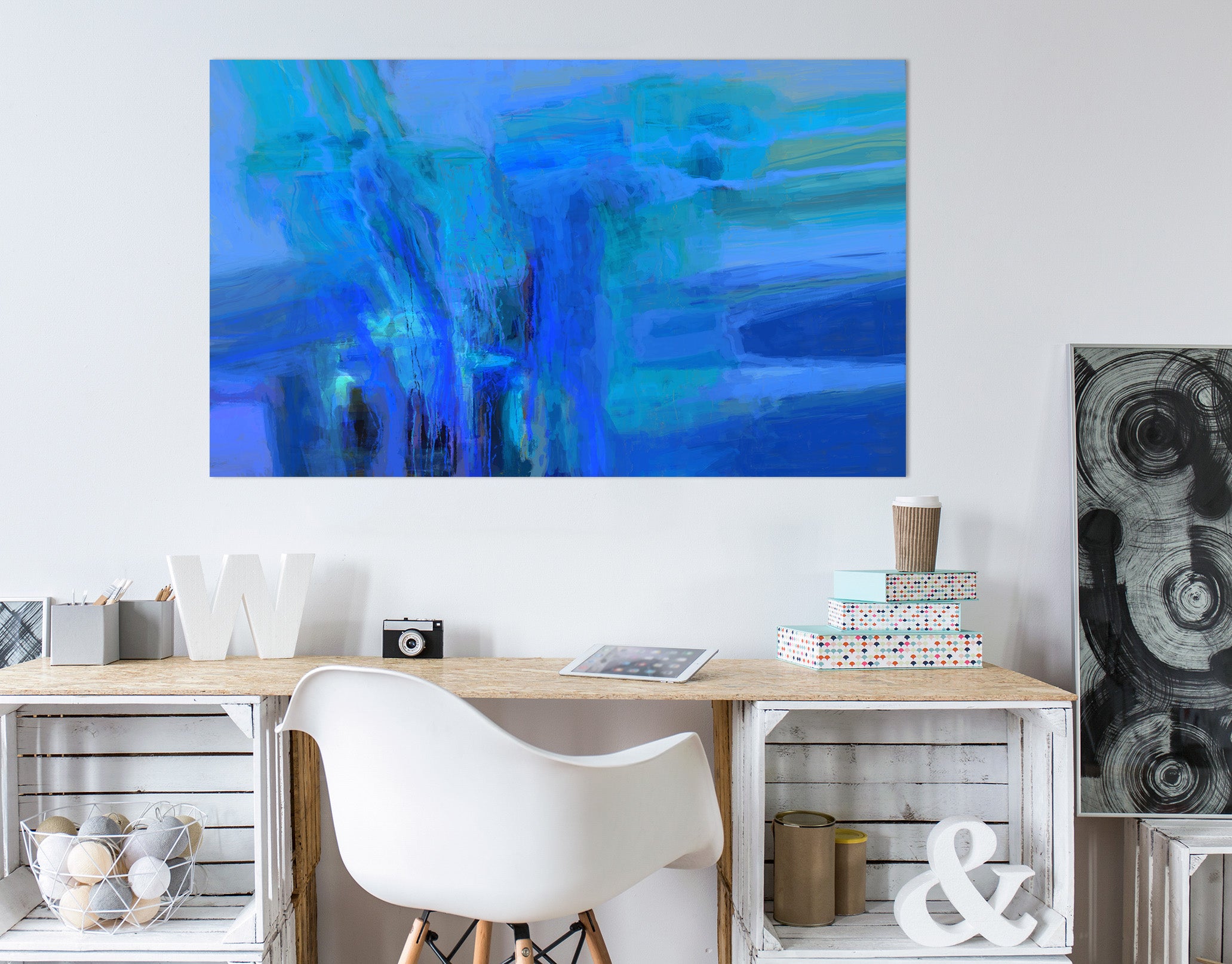 3D Blue Graffiti 021 Michael Tienhaara Wall Sticker