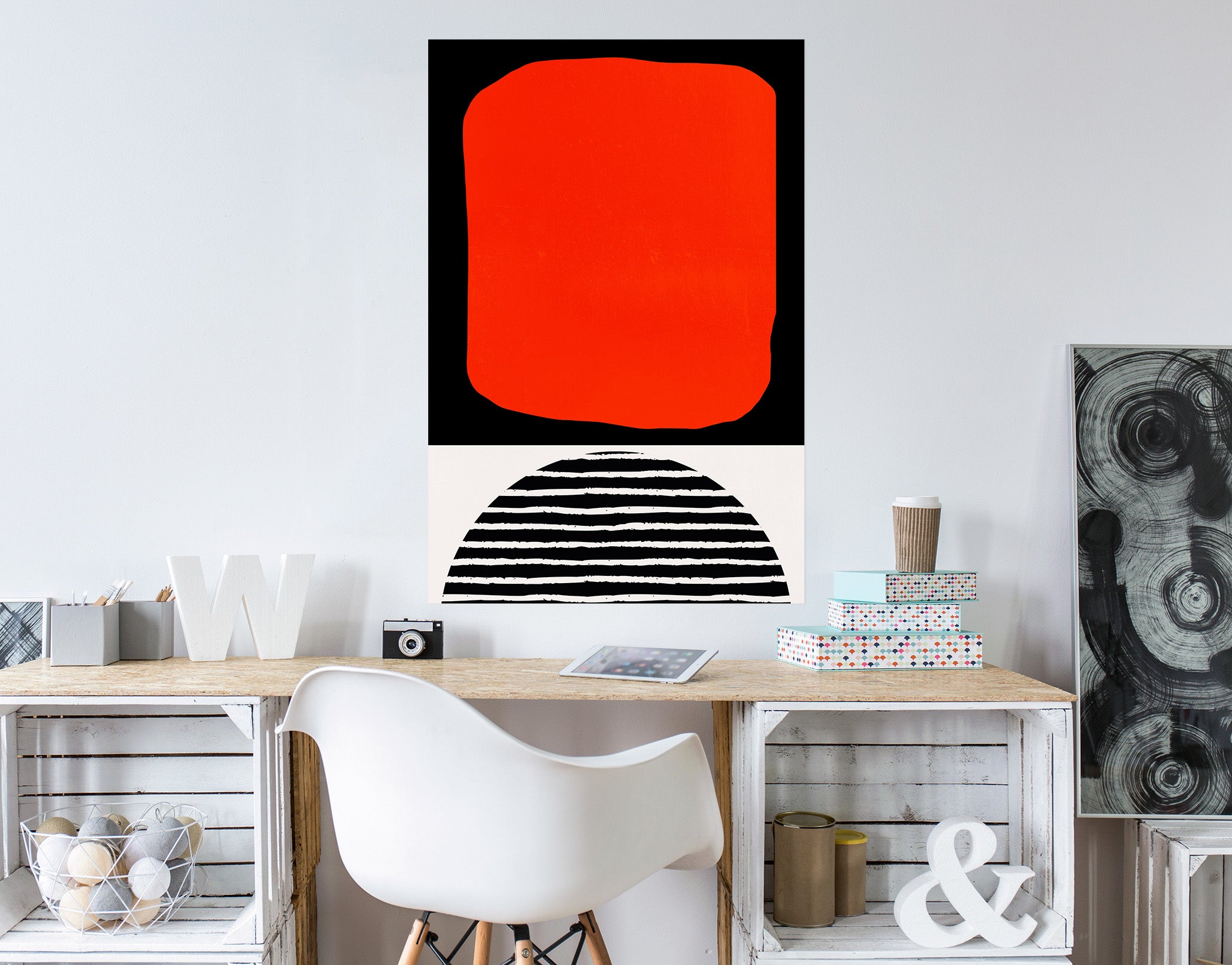 3D Red Pattern 105 Boris Draschoff Wall Sticker