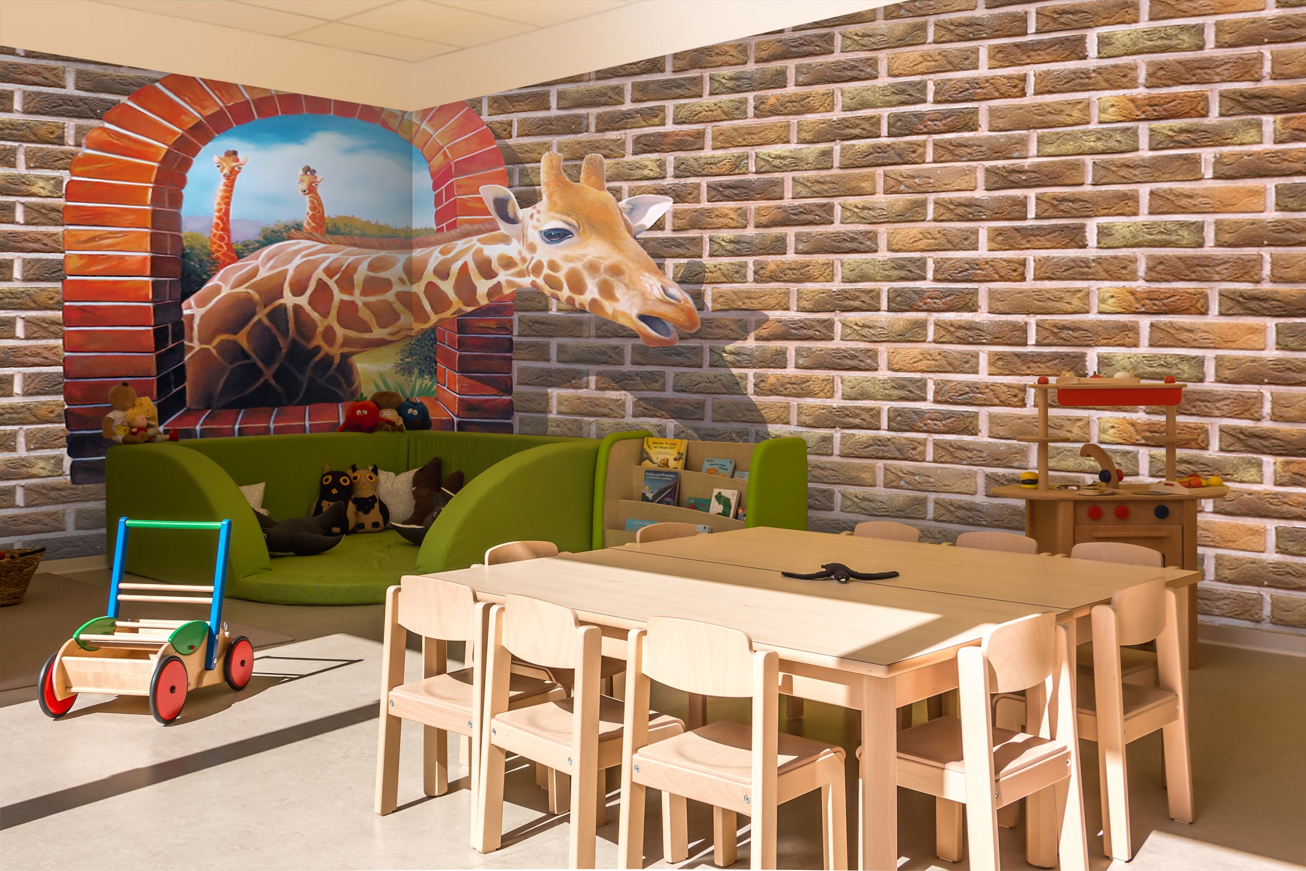 3D Window Giraffe 041 Wall Murals