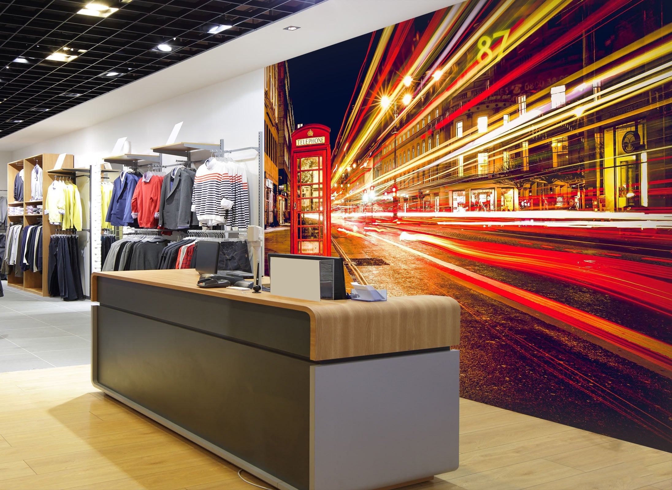 3D Car Phone Booth 106 Wall Murals Wallpaper AJ Wallpaper 2