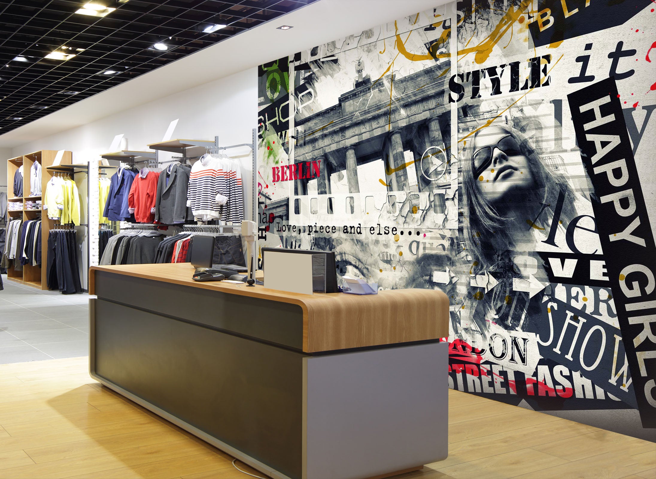 3D Newspaper Girl 138 Wall Murals