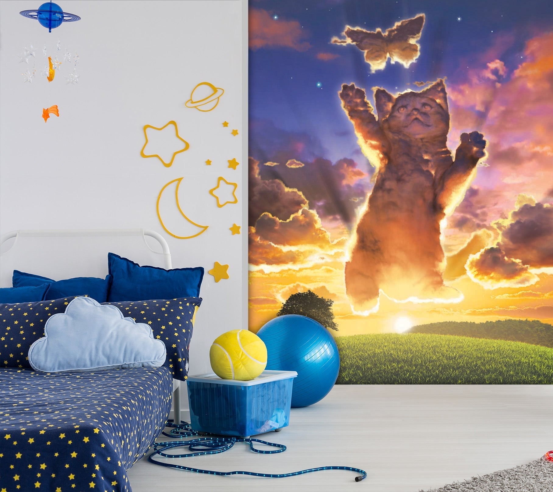 3D Happy Cat 1423 Wall Murals Exclusive Designer Vincent Wallpaper AJ Wallpaper