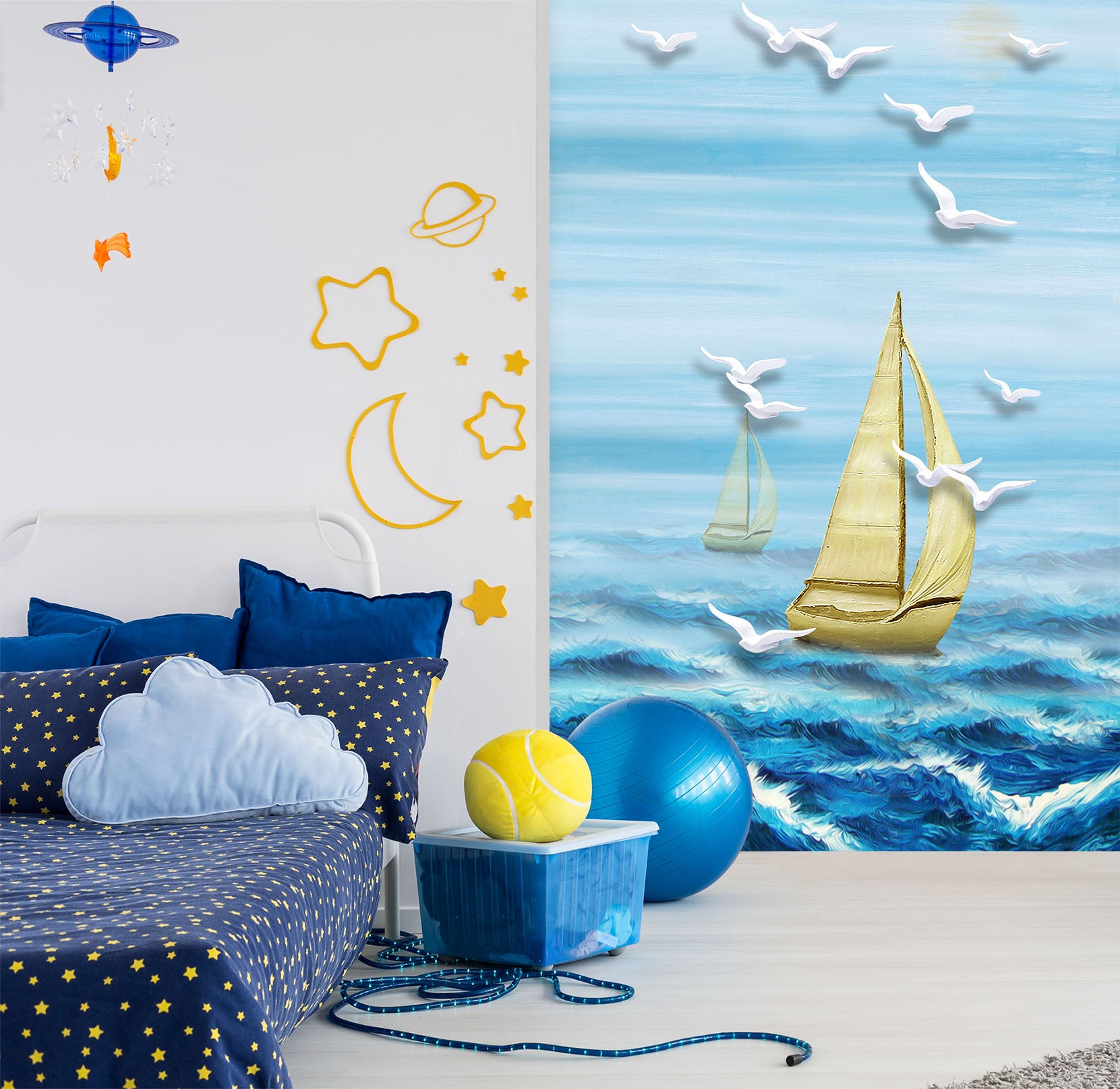 3D Sea Waves 1849 Wall Murals