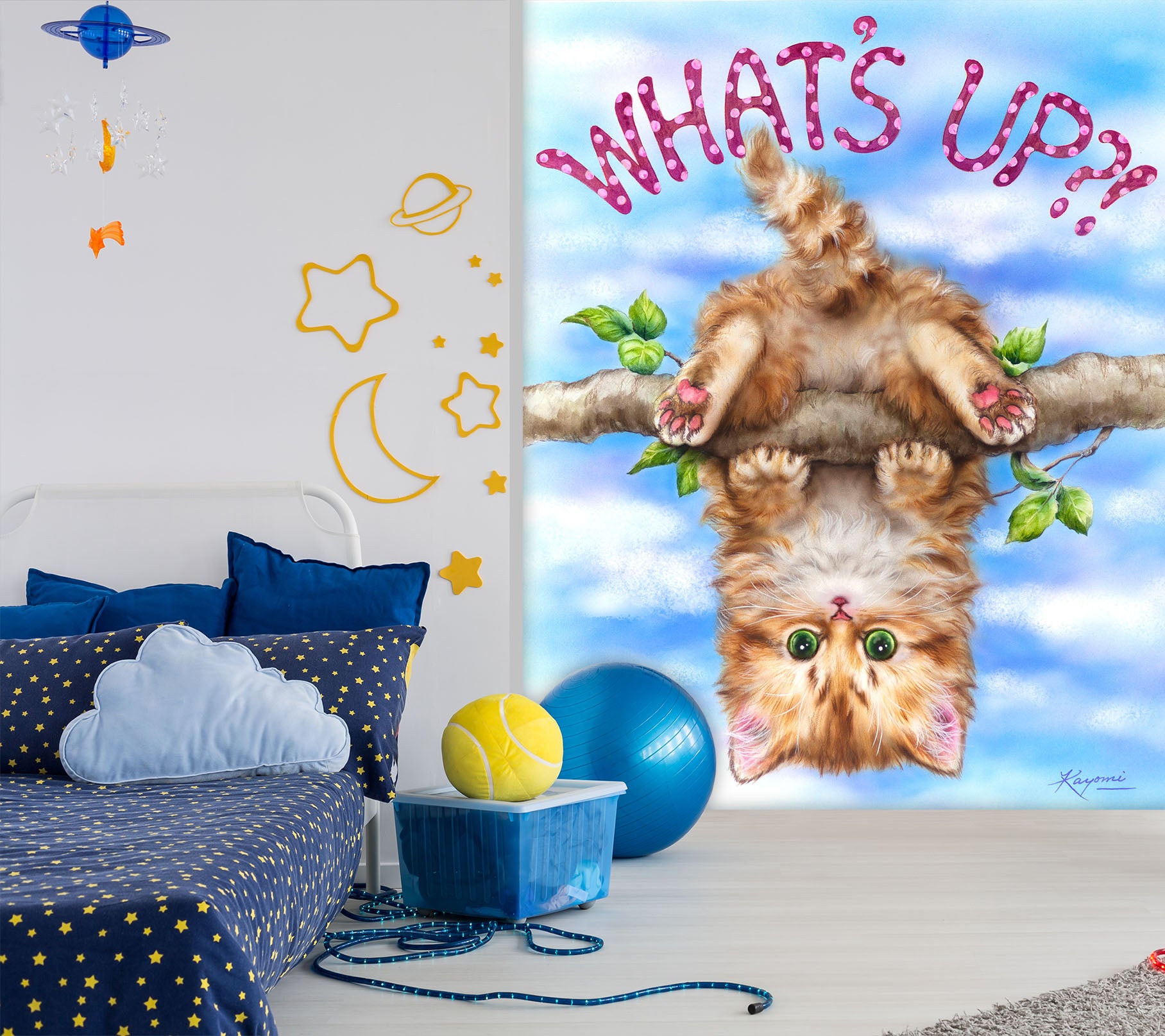 3D Cat Branch 5501 Kayomi Harai Wall Mural Wall Murals