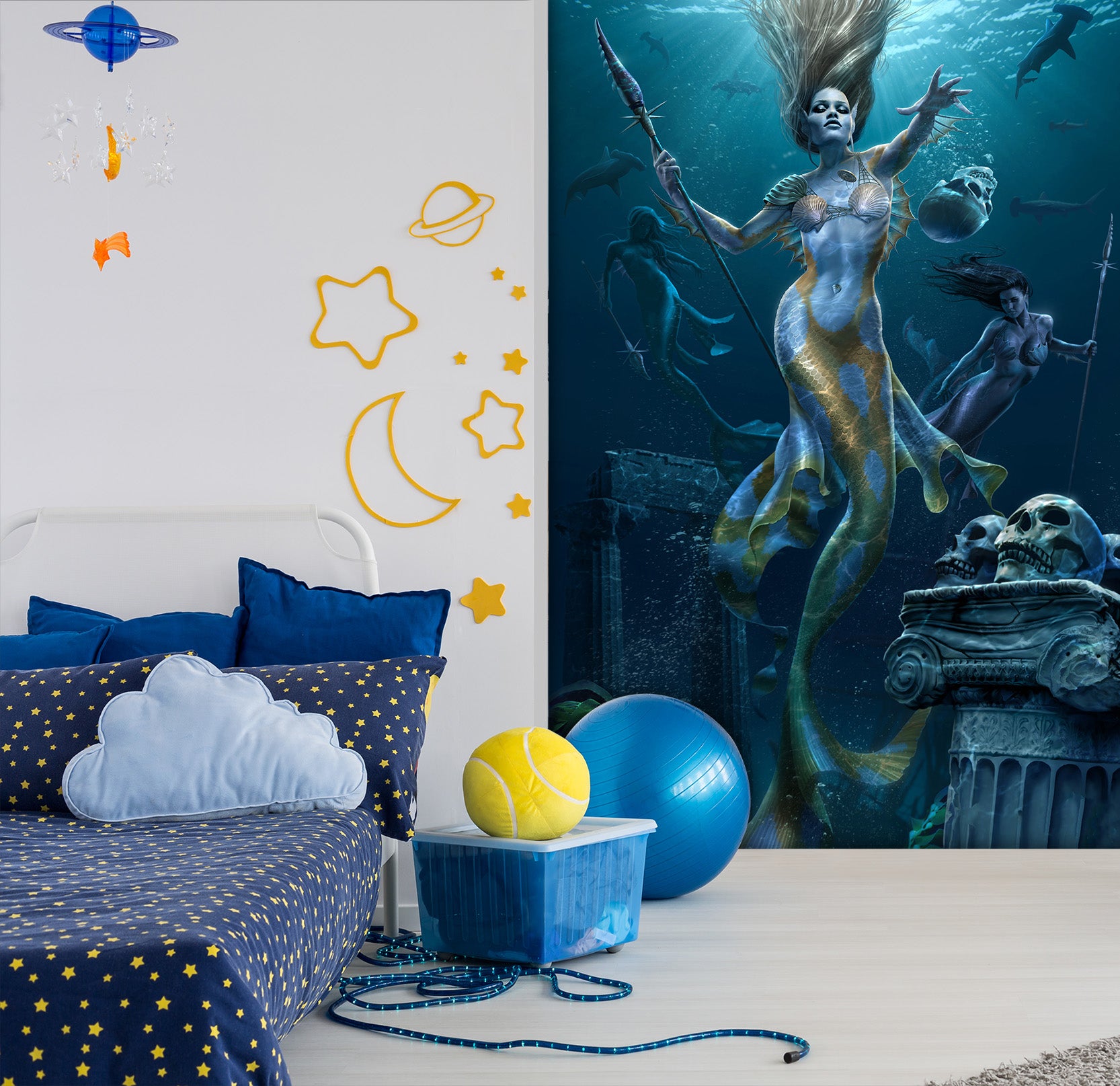 3D Mermaid 5038 Tom Wood Wall Mural Wall Murals