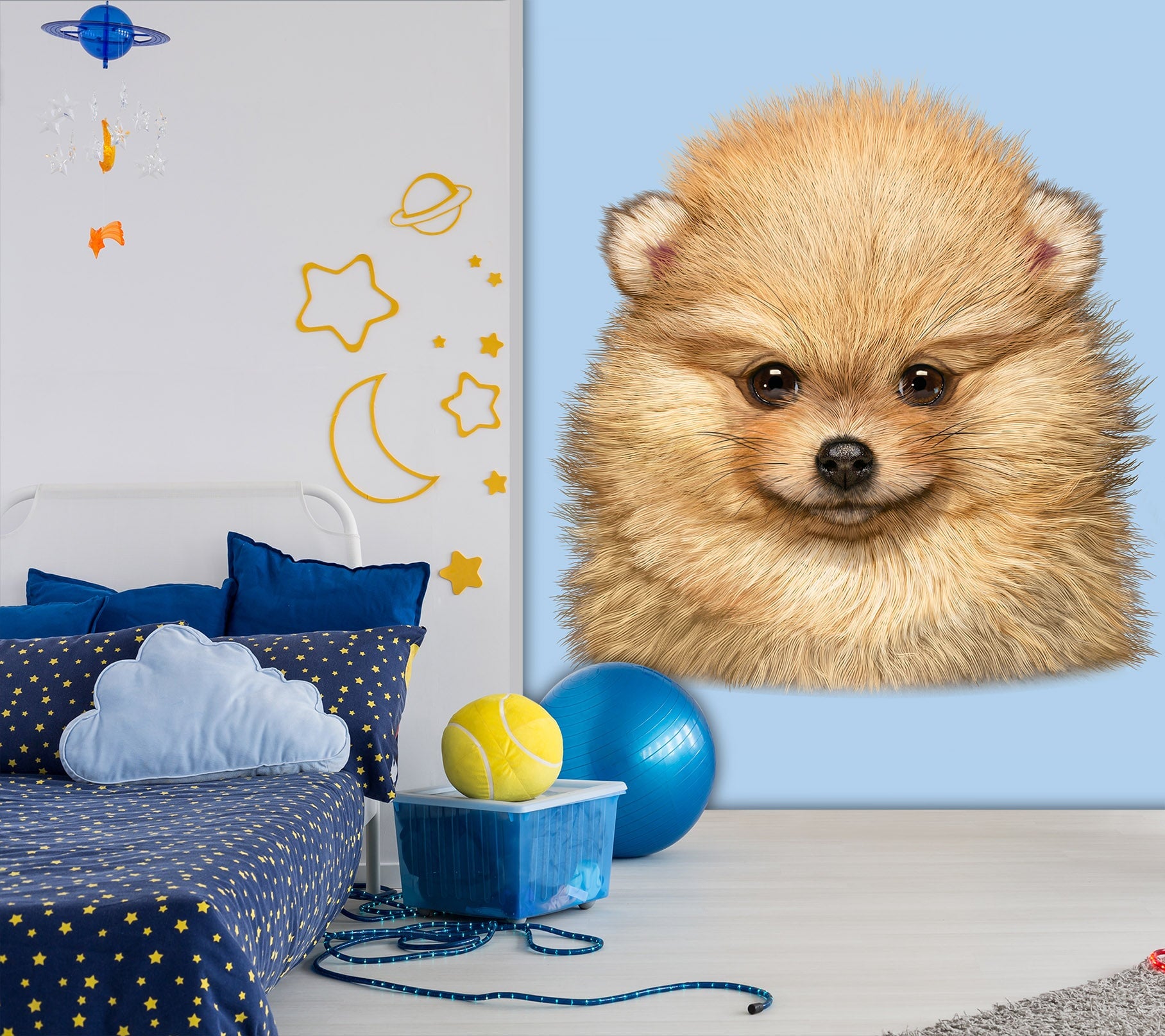 3D Cute Dog 1539 Wall Murals Exclusive Designer Vincent Wallpaper AJ Wallpaper